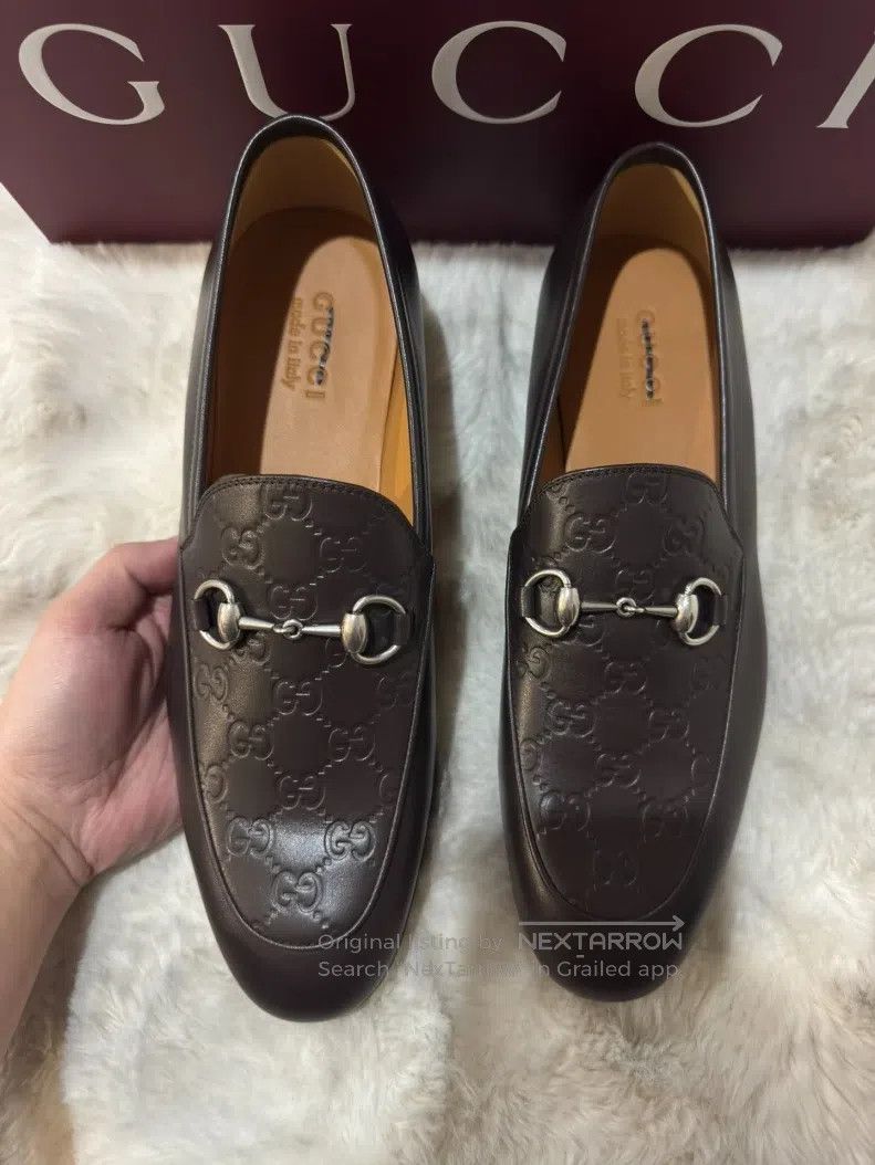 Gucci Guicci Full Print Horseshoe Buckle Loafers Leather Shoes Size US 10 / EU 43 - 4 Thumbnail