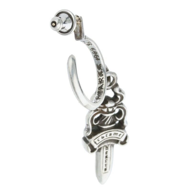Chrome Hearts Chrome Hearts No5 Dagger Hoop Silver Earring Size ONE SIZE - 2 Thumbnail