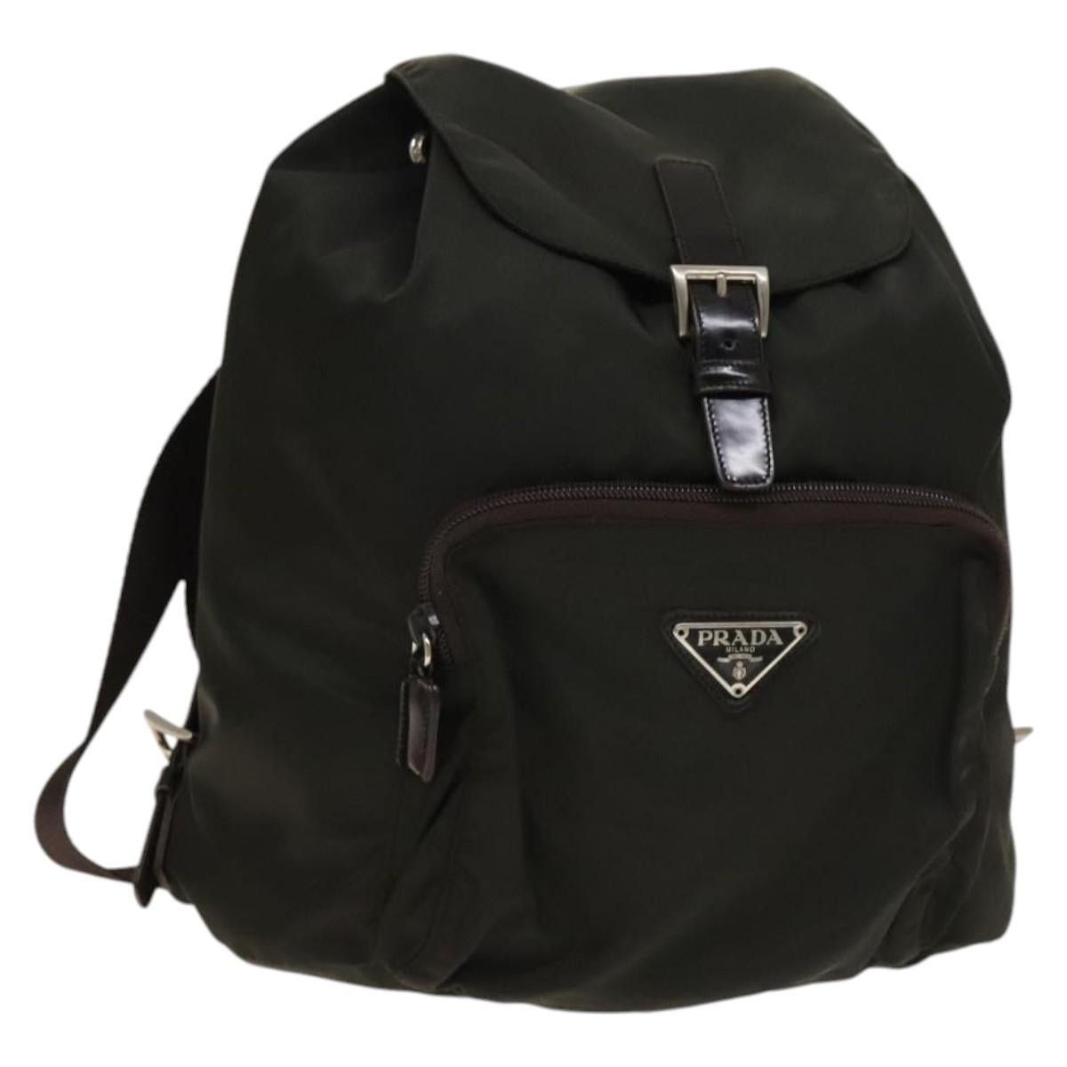 Prada PRADA Backpack Nylon Khaki Silver Size ONE SIZE - 1 Thumbnail