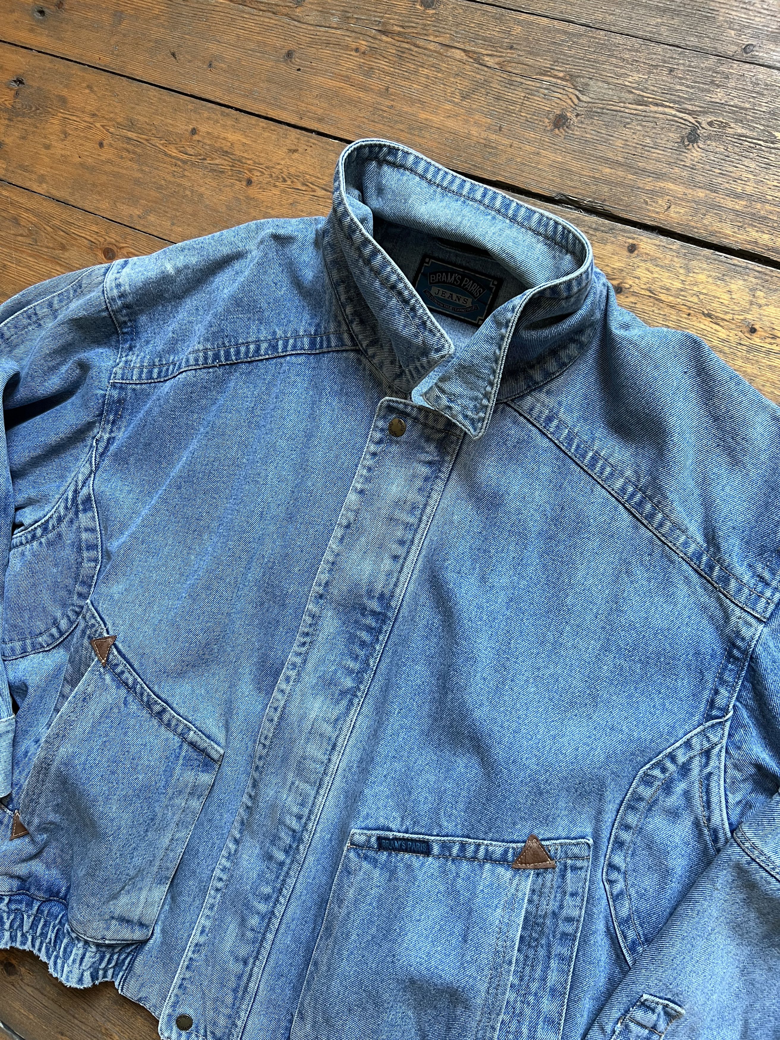 Other Brams Paris Vintage Heavy Denim Bomber Jacket NFS Size US XL / EU 56 / 4 - 5 Thumbnail