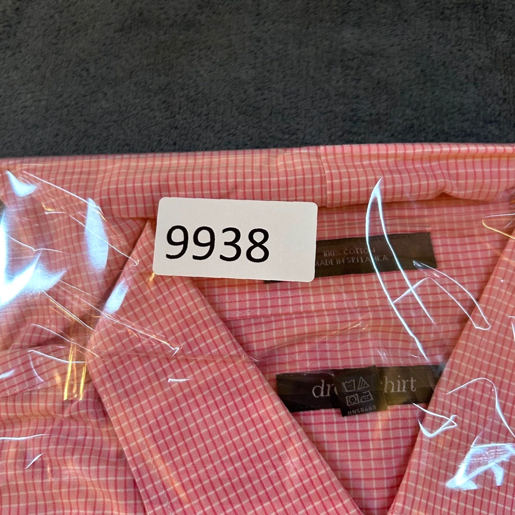 Nordstrom Nordstrom Dress Shirt Pink Gingham Check Trim Fit Long Sleeve Mens 15 1/2 Size 42R - 8 Thumbnail
