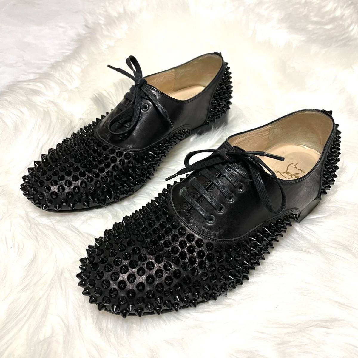 Christian Louboutin Authentic Christian Louboutin Freddie Studded Lace-Up Shoes Size US 7.5 / EU 40-41 - 10 Thumbnail