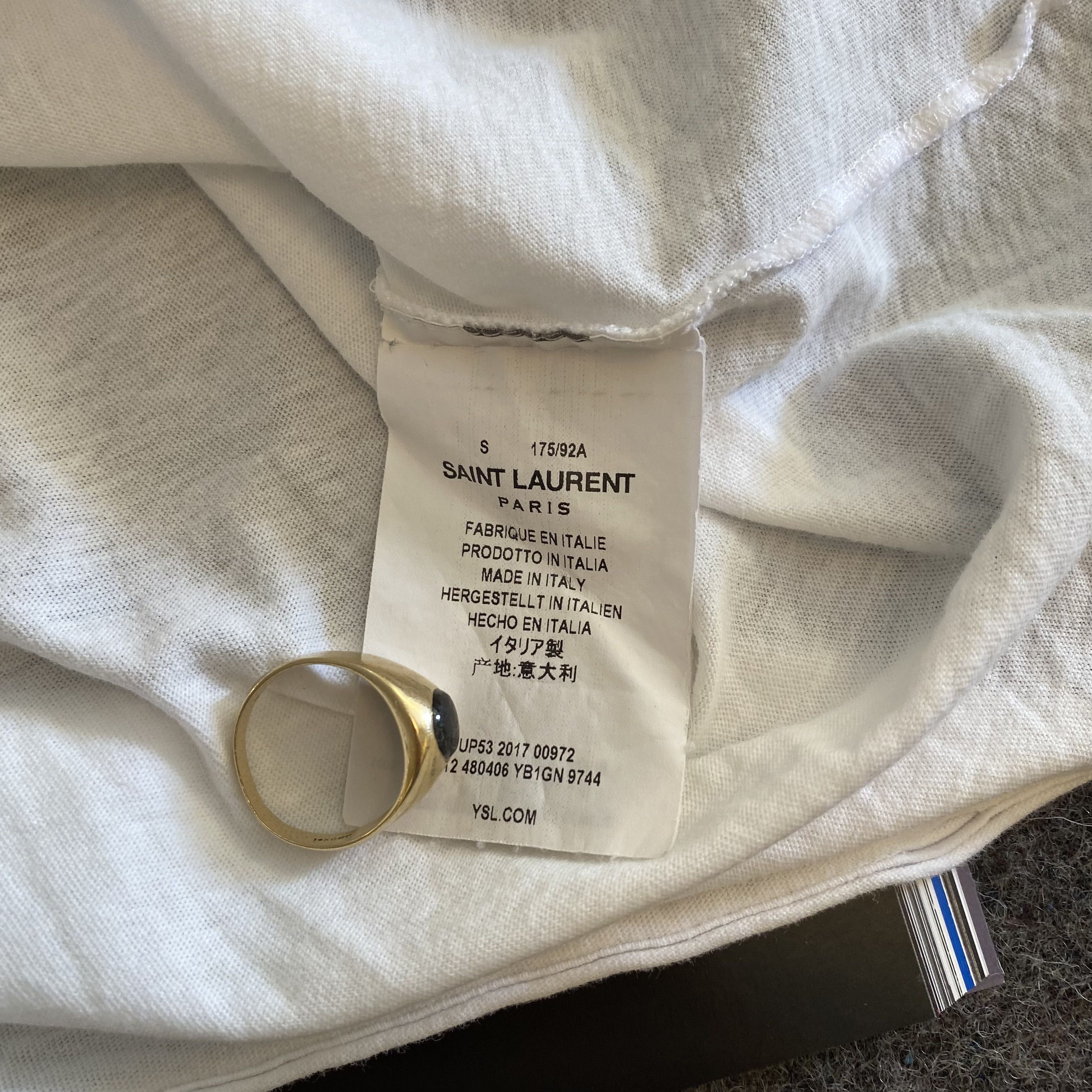 Saint Laurent Paris Saint Laurent Paris Signature Logo T-Shirt Size US M / EU 48-50 / 2 - 12 Thumbnail