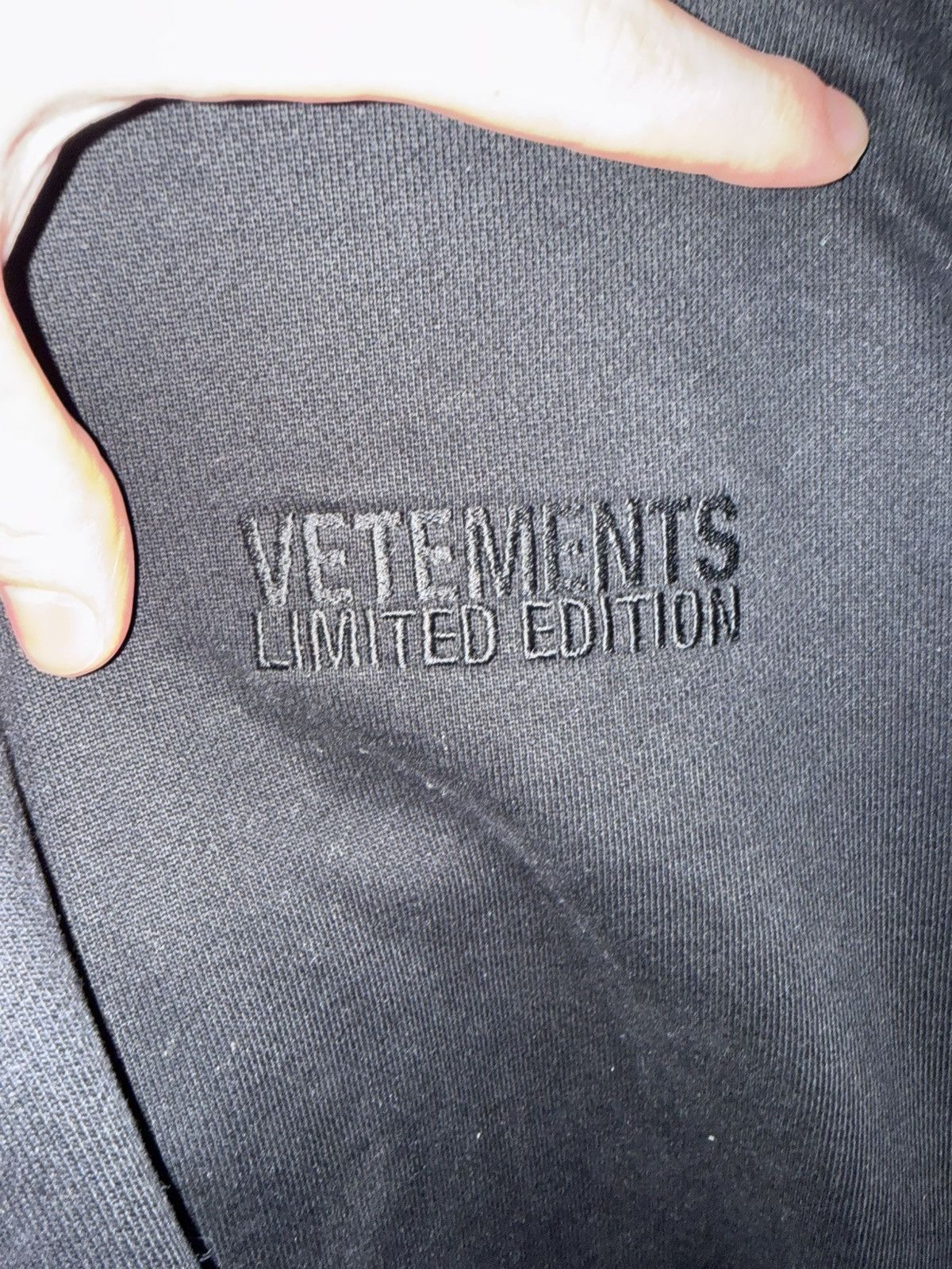 Vetements Vetements Black Embroidered Hoodie Size US S / EU 44-46 / 1 - 2 Thumbnail