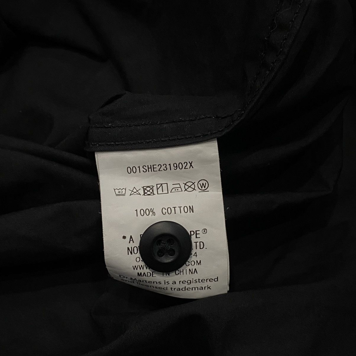 Bape × Dr. Martens Bape X Dr. Martens Black Work Shirt Size US L / EU 52-54 / 3 - 3 Thumbnail