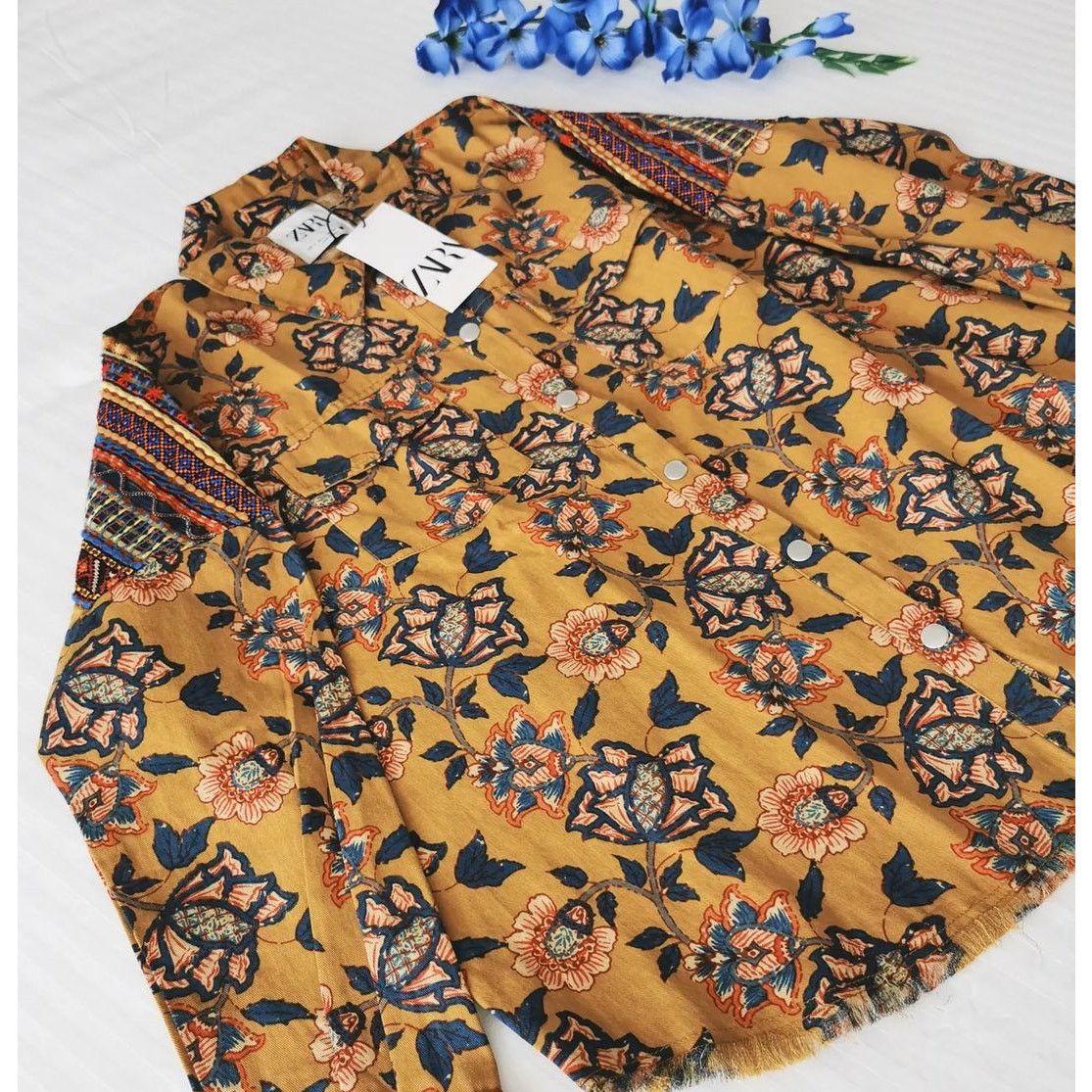Zara Zara Western Boho Floral Jacket NWT Size S / US 4 / IT 40 - 22 Thumbnail