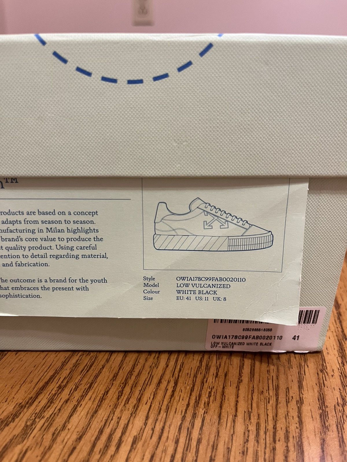 Off-White Off-White Vulcanized Low-Top Sneaker Size US 8 / EU 41 - 9 Thumbnail