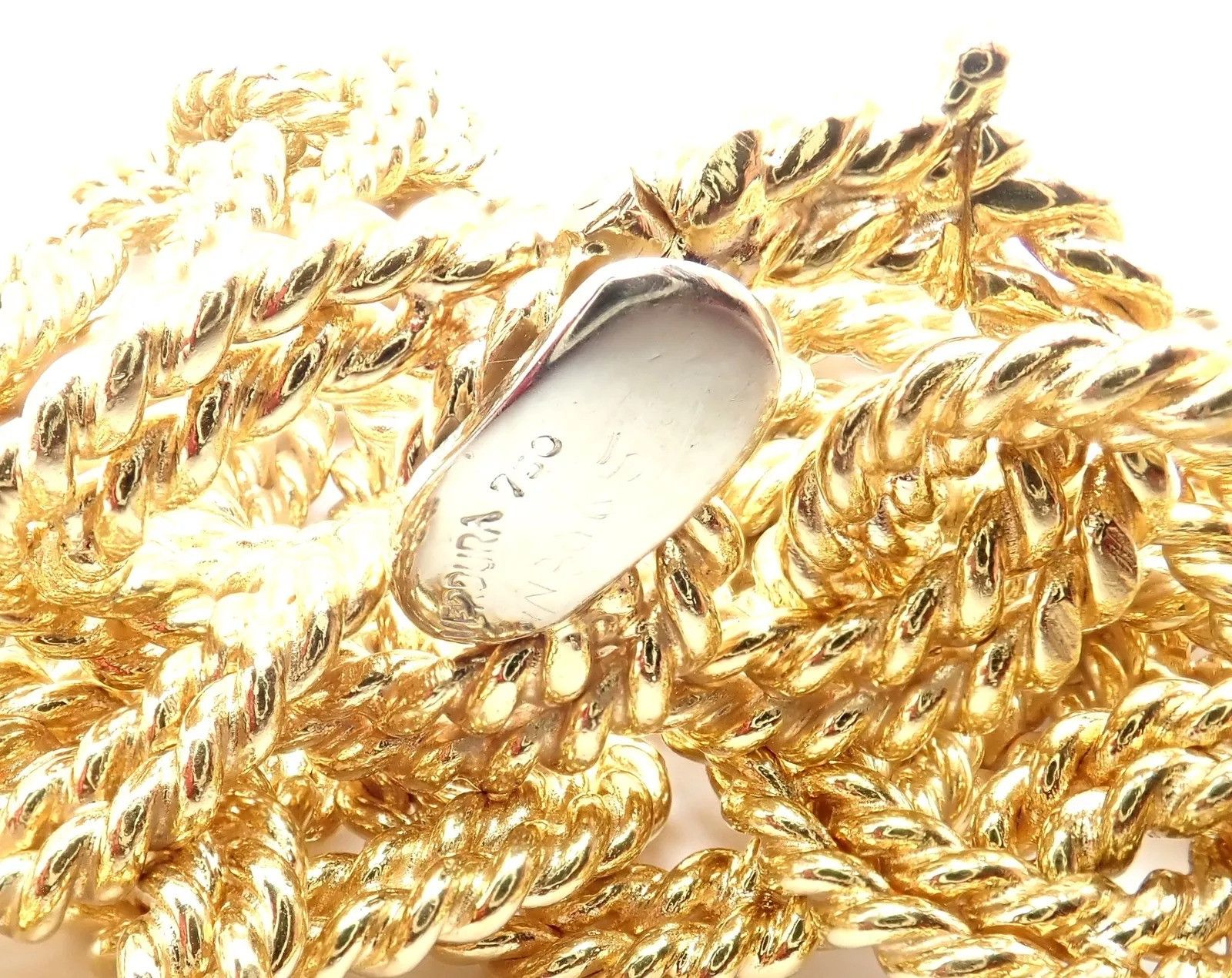 Vintage Verdura 18k Yellow Gold Rope Link Choker Necklace Size ONE SIZE - 3 Thumbnail