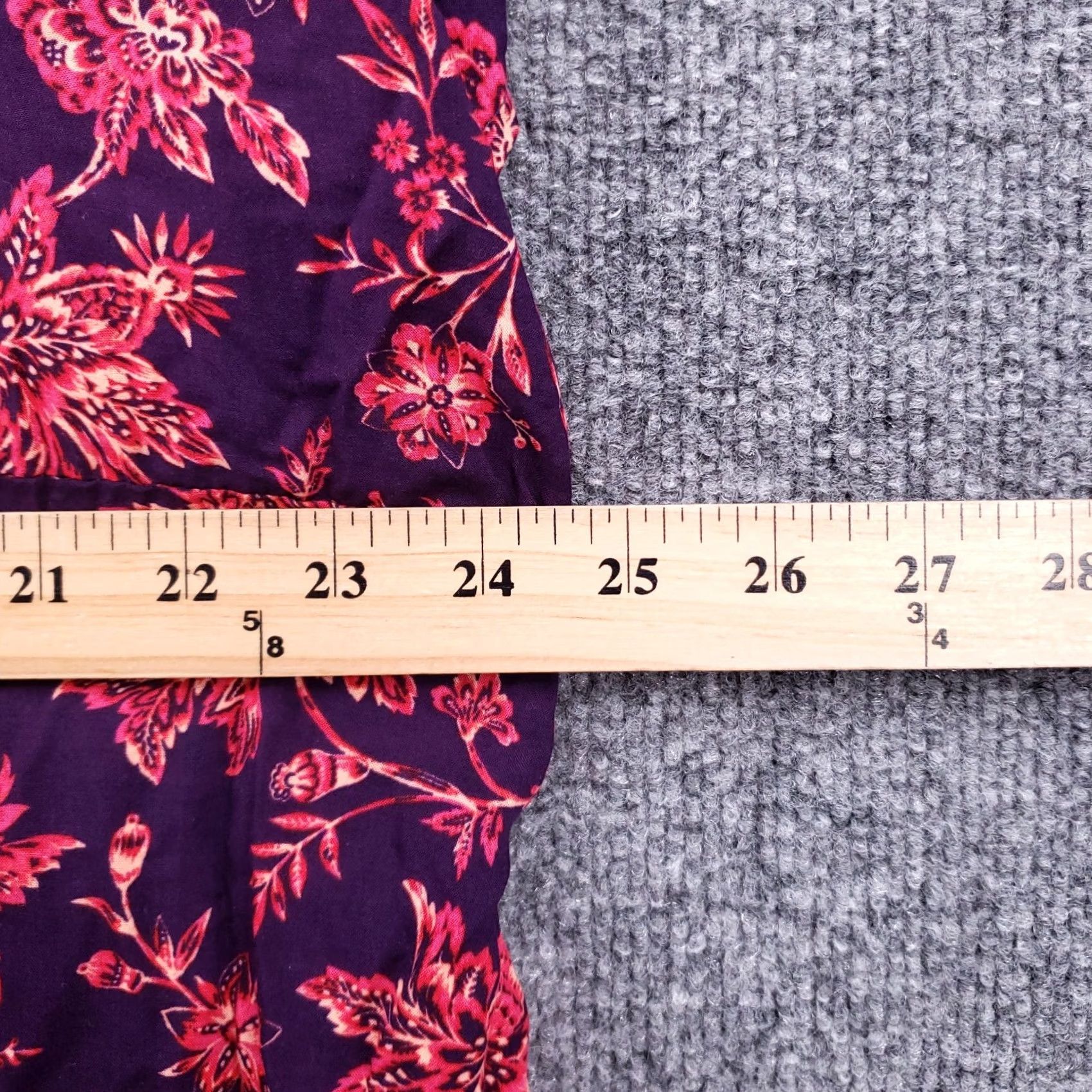 Lands' End Lands End Cover Up Women Medium Purple Floral Short Sleeve Swimwear Size 32" / US 10 / IT 46 - 4 Thumbnail