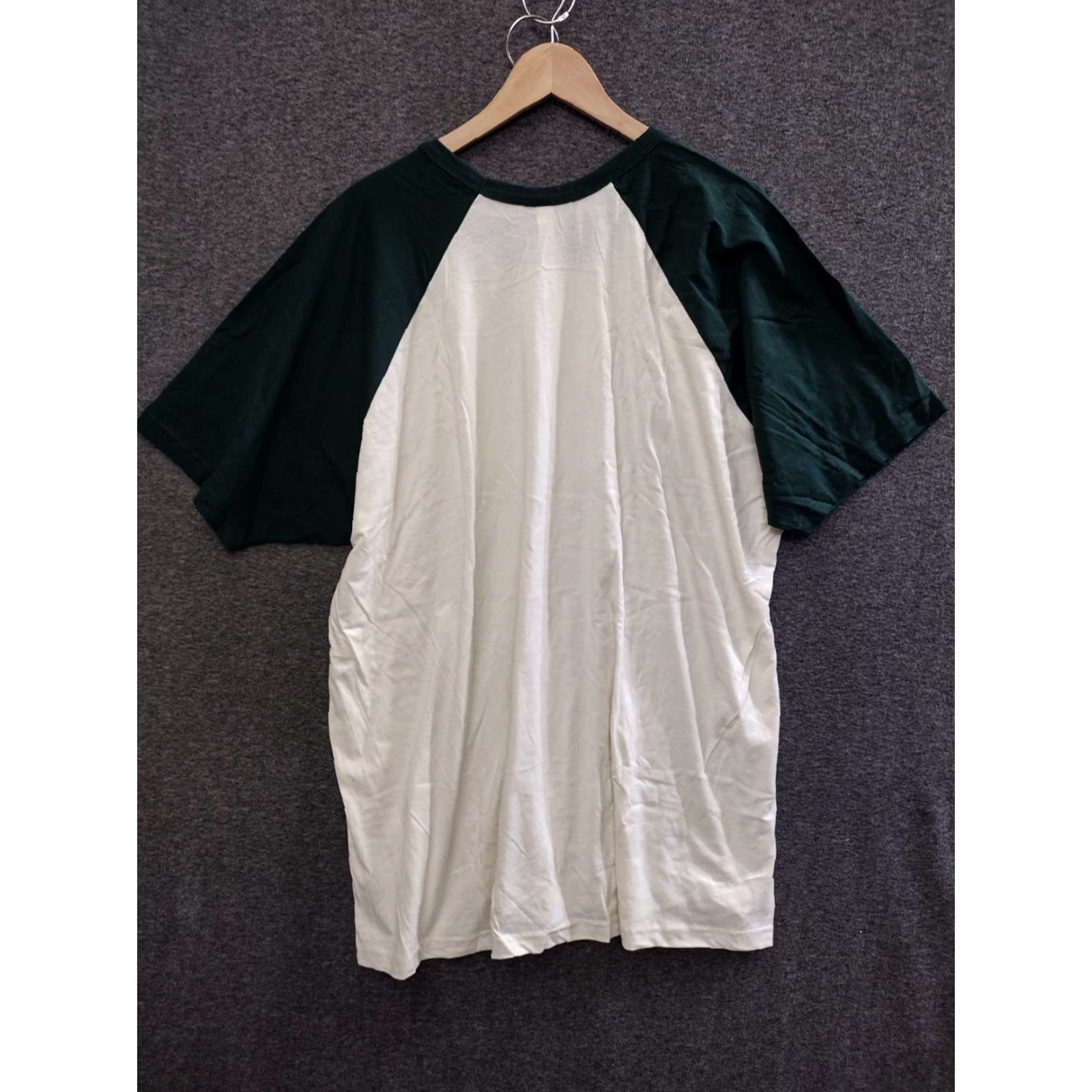 Next Level Next Level Raglan T-Shirt Colorblock Adult 3XL Green/White Crew Neck Short Sleeve 80s Unisex Mens Womens Size US XXL / EU 58 / 5 - 2 Thumbnail
