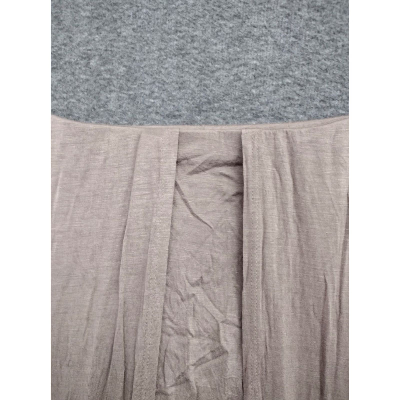 Vintage Codigo Women's Skirt Maxi Wrap Around S Brown Rayon Spandex Solid bohemian Logo Fall Summer Spring Casual Travel Women's Shirt? Size 28" / US 6 / IT 42 - 2 Thumbnail