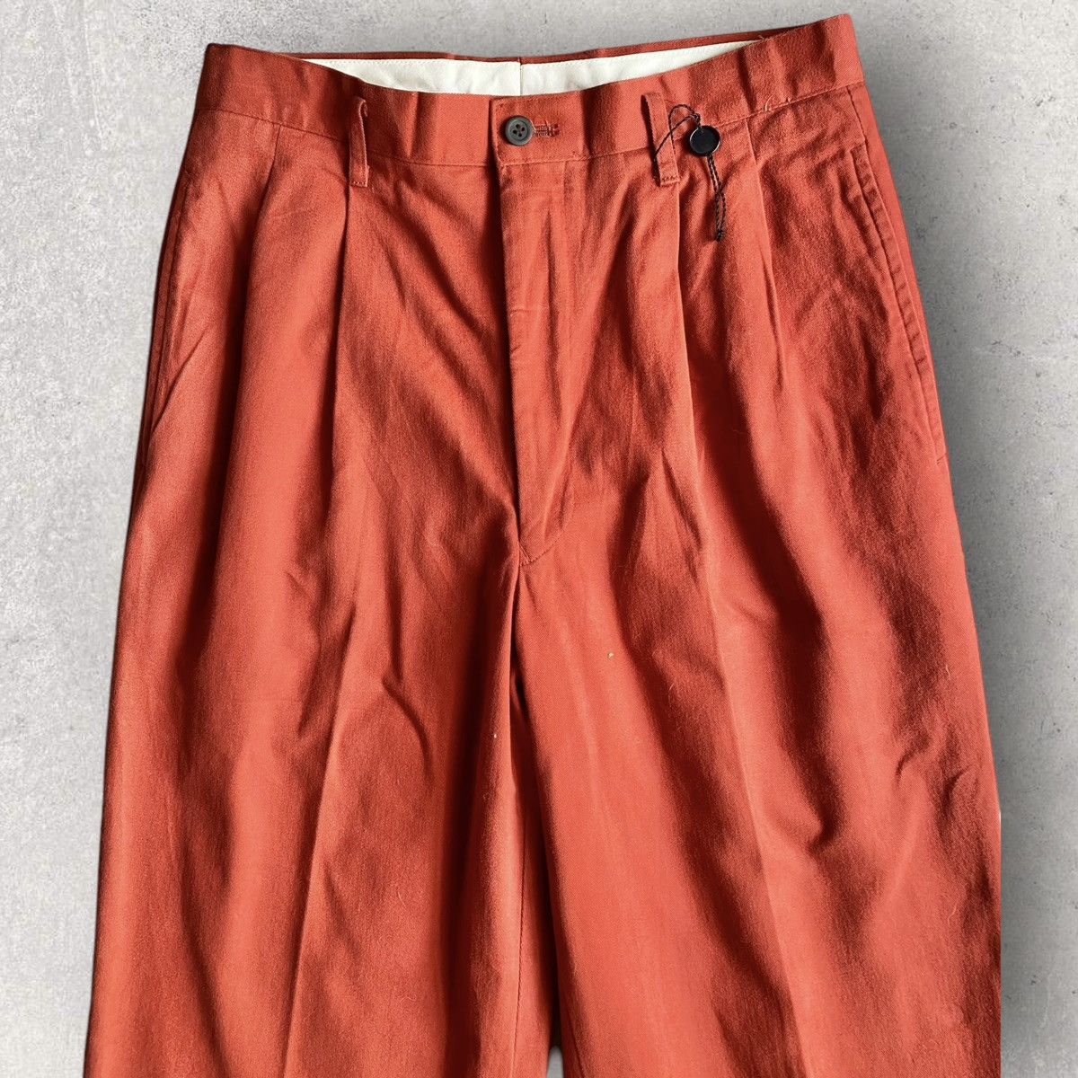 image of Yohji Yamamoto Aar D’Urban Brick-Orange Pants, Men's (Size 28)