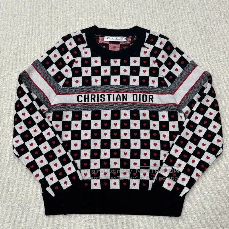 Dior Colorblock Cashmere Knit Pullover Sweater .