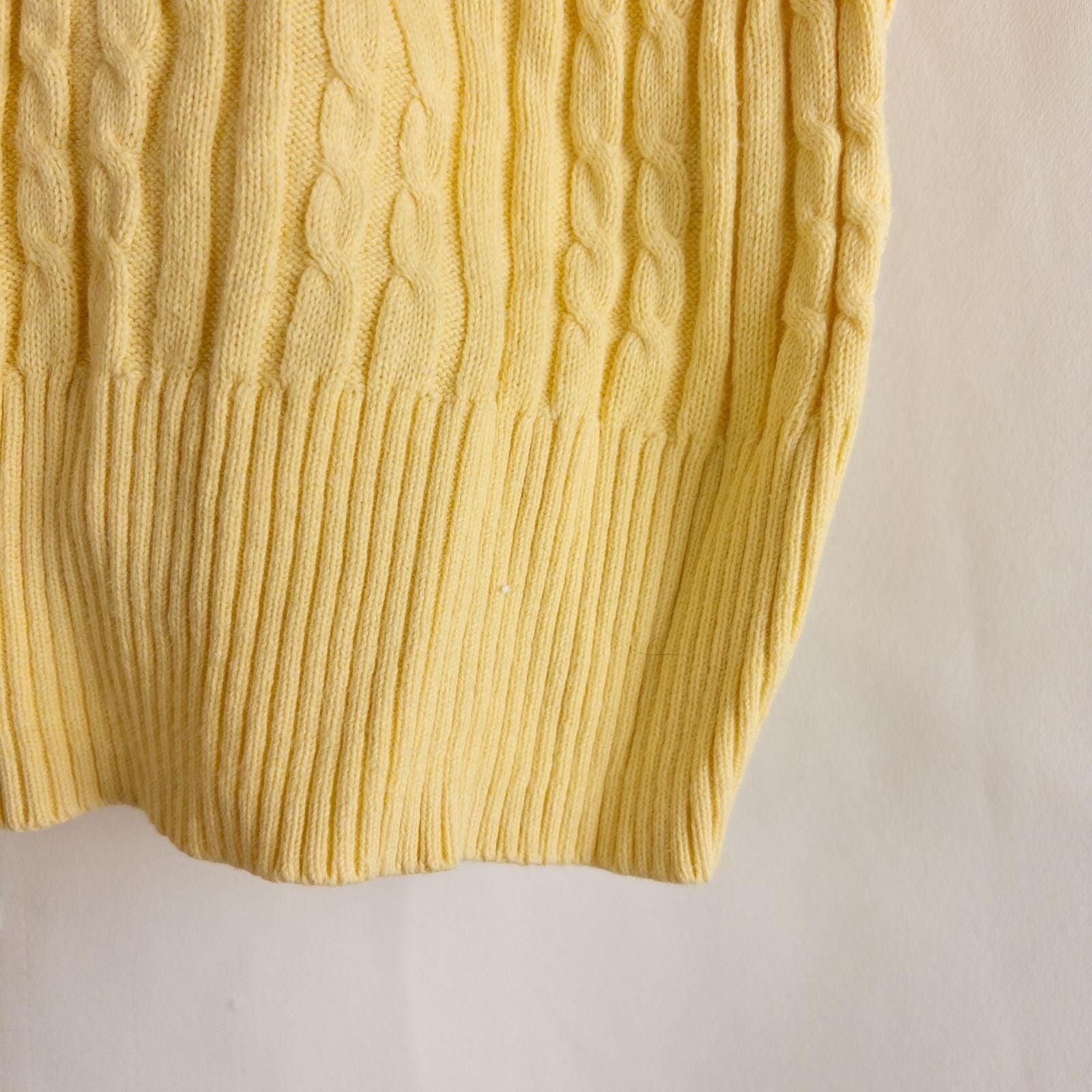 Croft & Barrow Croft & Barrow Yellow Cable Knit Sweater Womens Medium Size M / US 6-8 / IT 42-44 - 5 Thumbnail