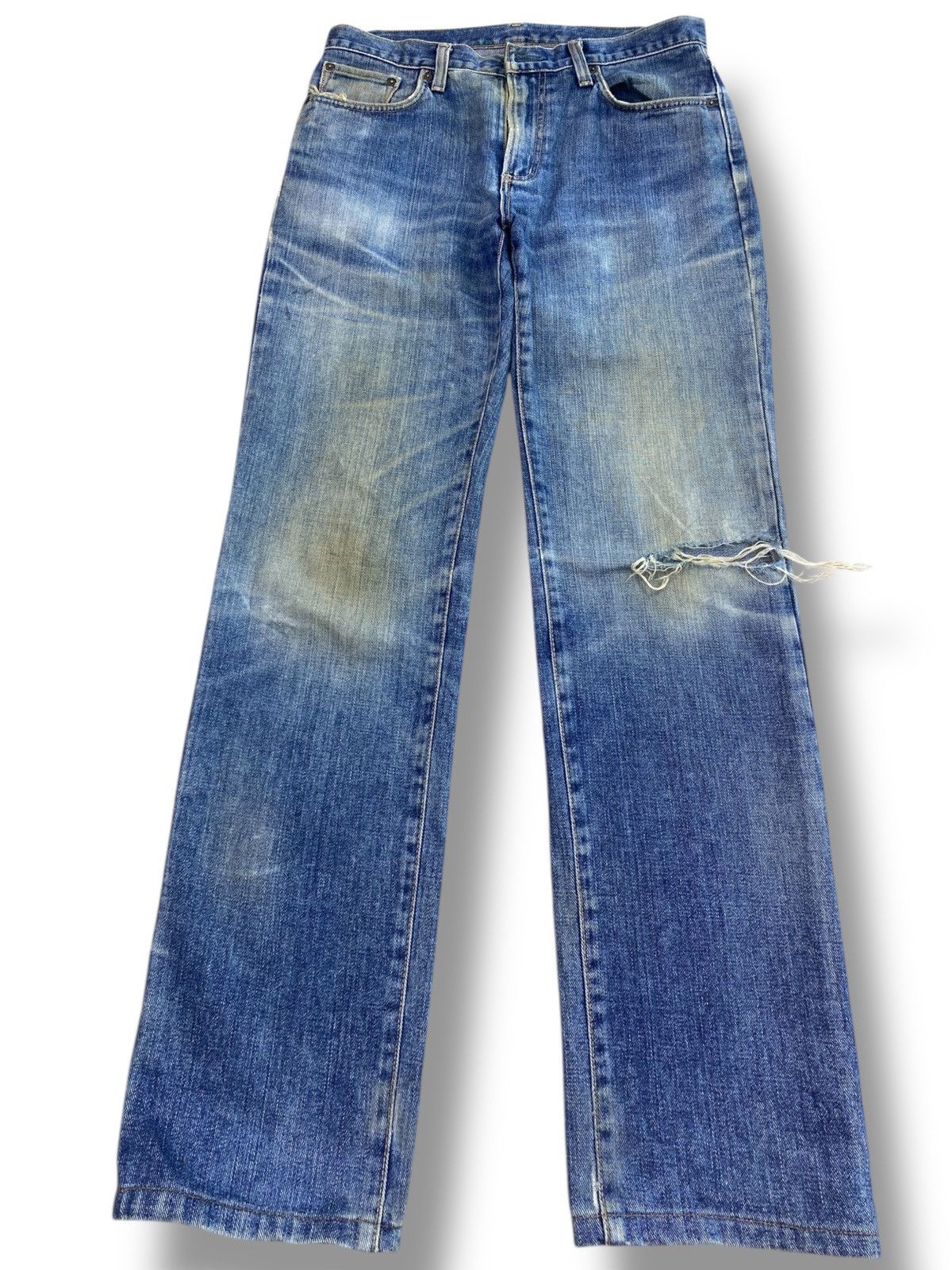 Edwin Edwin Whiskers Mud Wash Style Ripped Jeans Size US 34 / EU 50 - 1 Thumbnail