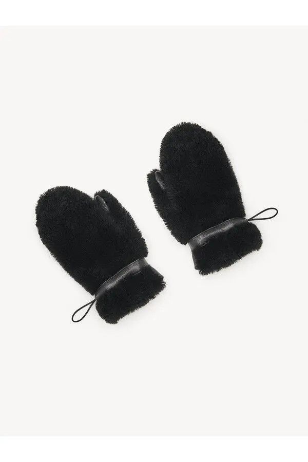Chloe o1loc1c11125 Size: OS / Gloves Shearling in Black Size ONE SIZE - 1 Thumbnail