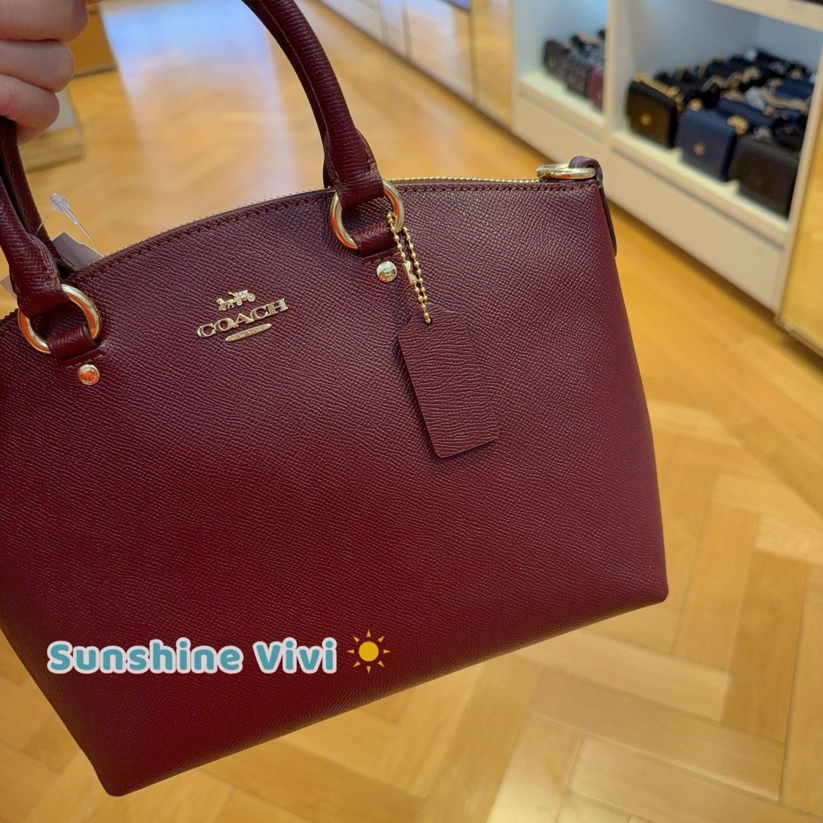 Coach NWT Coach Sadie Satchel Bag Dark Wine leather CCM70 Size ONE SIZE - 3 Thumbnail