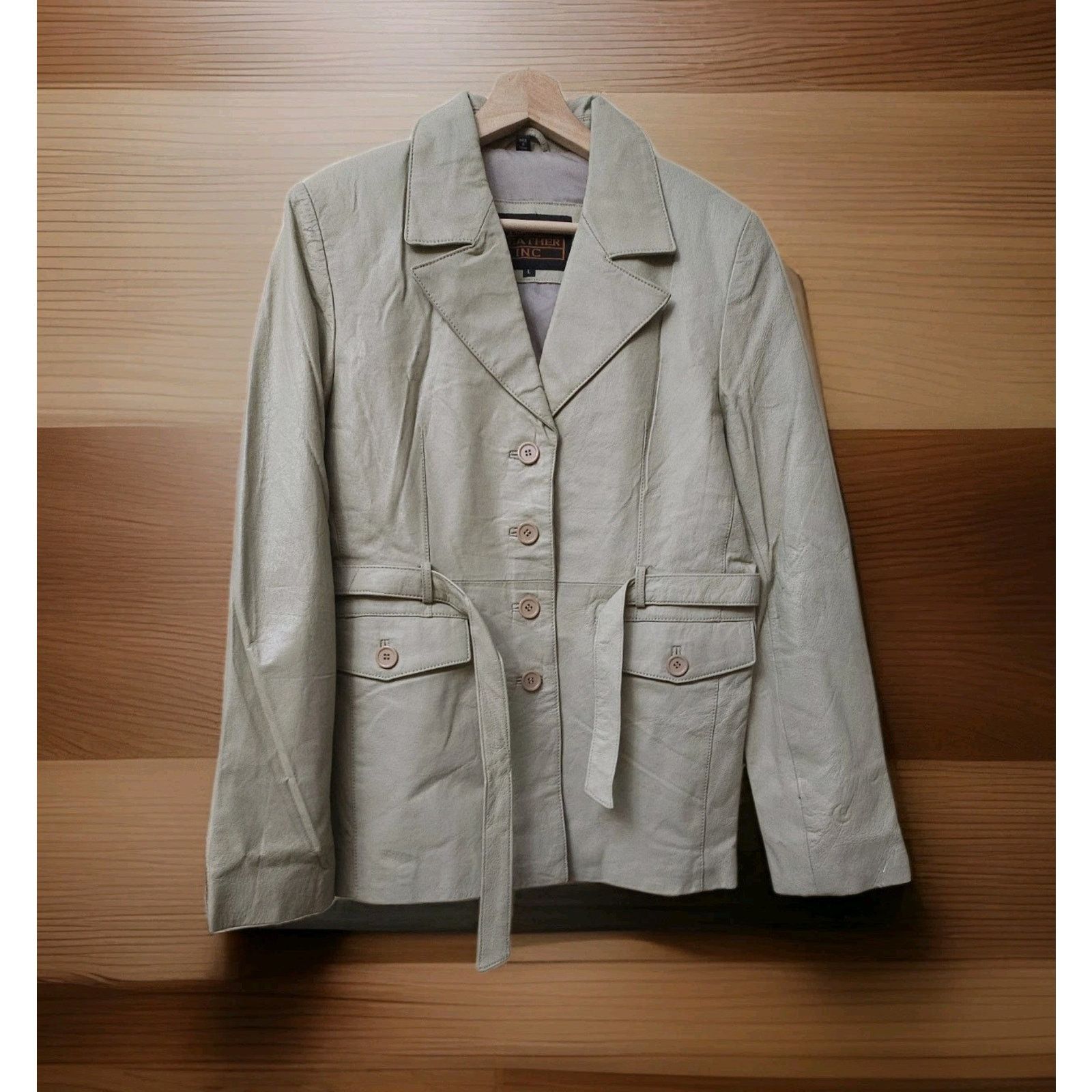 Lucky Brand Lucky Genuine Leather Button Plazer Pockets Jacket Size L Size L / US 10 / IT 46 - 2 Thumbnail