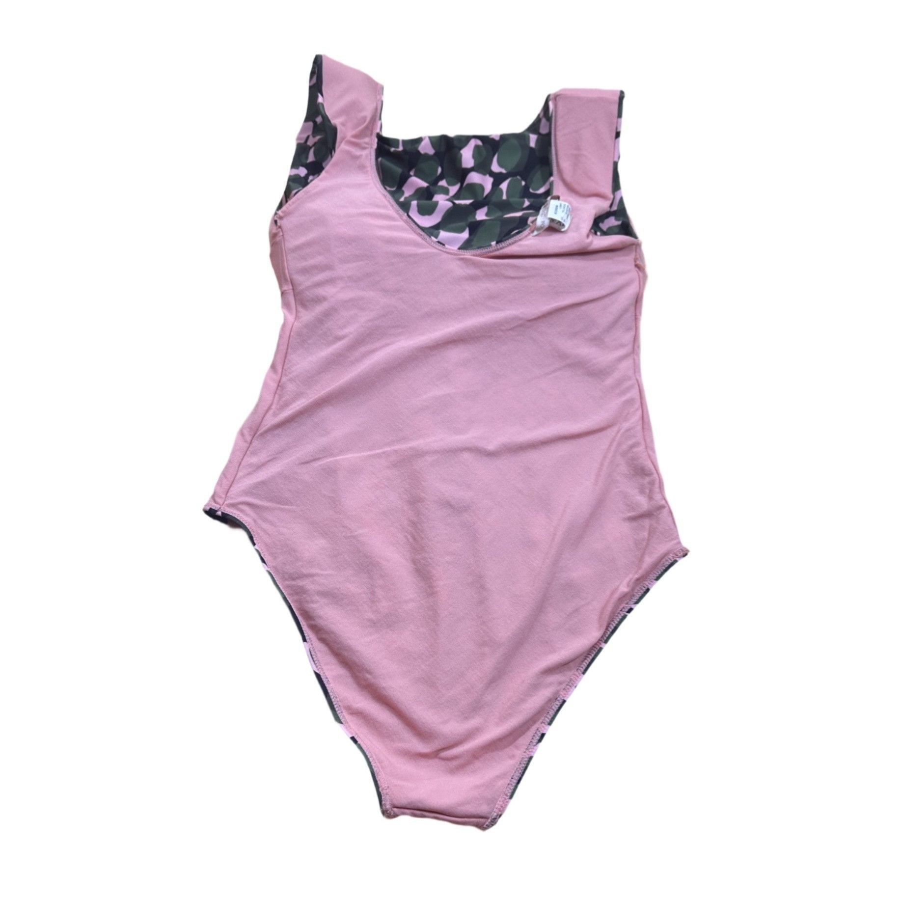 C&A One Piece Swimsuit Dark Green Forest and Pink Size Medium Size M / US 6-8 / IT 42-44 - 2 Thumbnail
