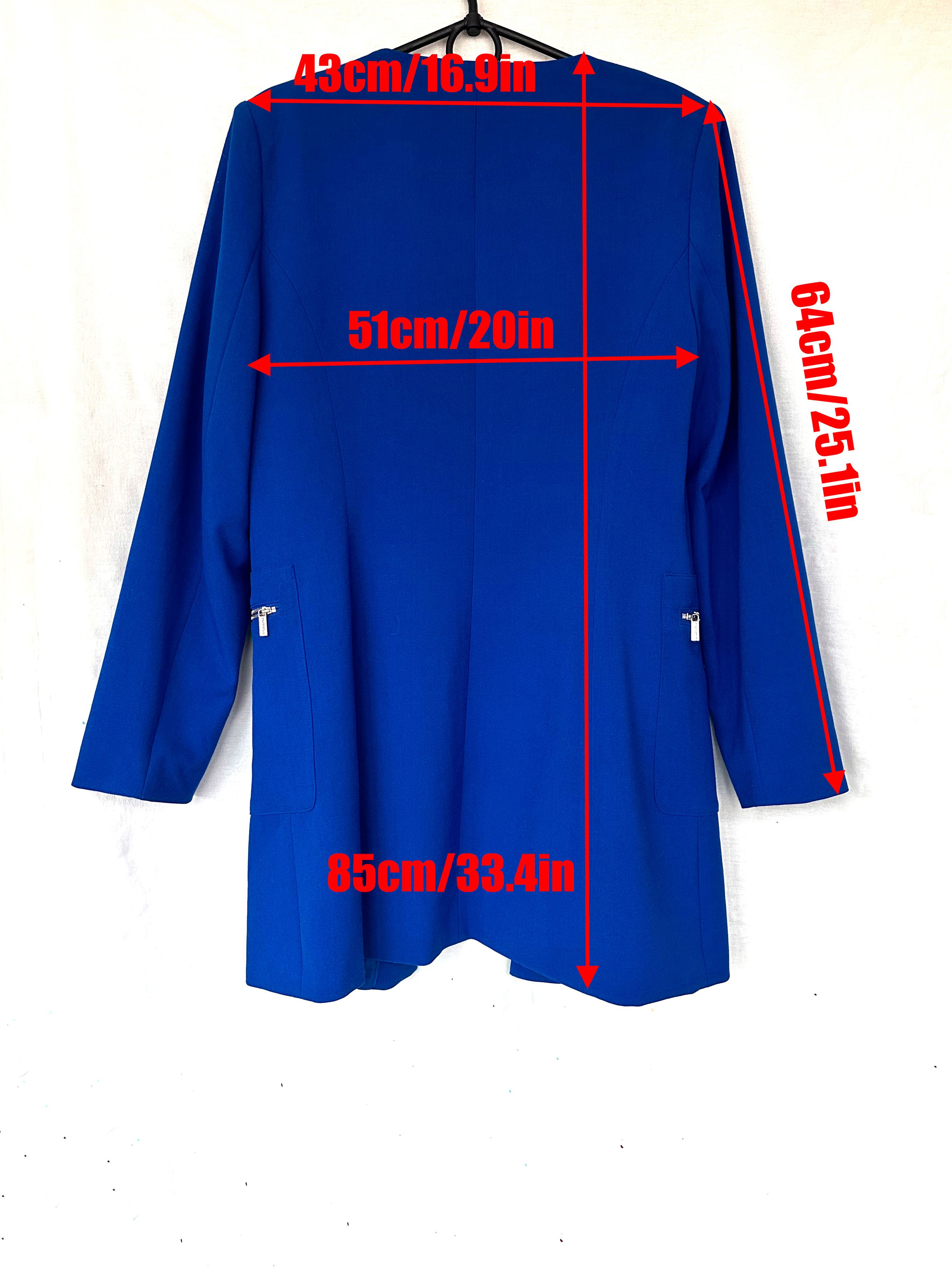 Designer × Karl Lagerfeld Karl Lagerfeld Paris Long Blue Blazer women Jacket Size L / US 10 / IT 46 - 3 Thumbnail