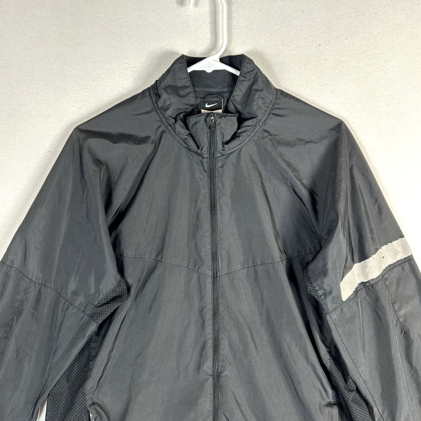 Nike Nike Running Full Zip Windbreaker Jacket Men M Black Vapor Reflective Athletic Outdoor Activewear Size US M / EU 48-50 / 2 - 3 Thumbnail
