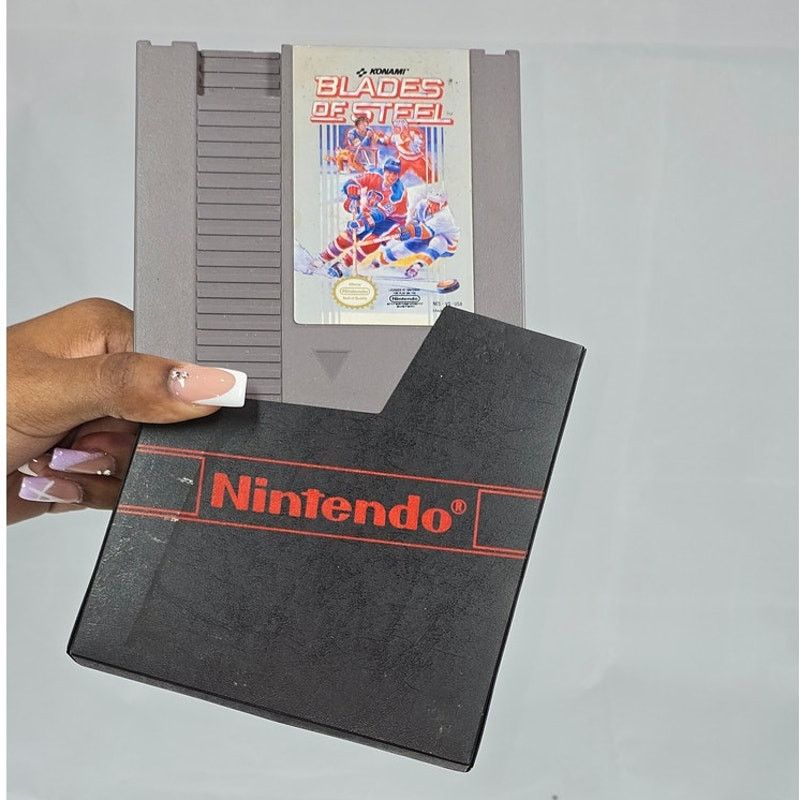 Nintendo Blades of Steel NES Game by Konami 1987 Vintage Cartridge Size ONE SIZE - 1 Thumbnail