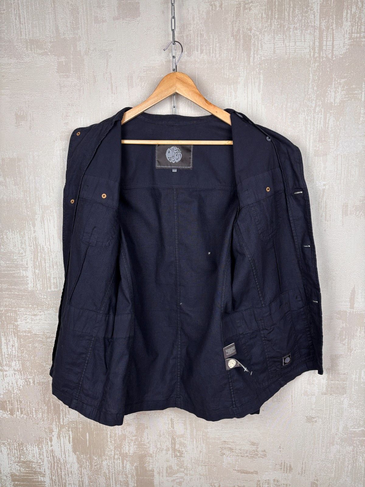 Pretty Green Pretty Green Linen / Cotton Pockets Jacket Navy Size US L / EU 52-54 / 3 - 14 Thumbnail