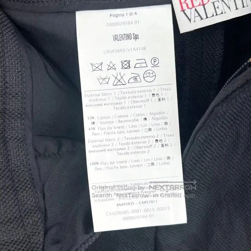 Valentino Valentino Black Cotton Casual Pants for Women . Size 30" / US 8 / IT 44 - 5 Thumbnail