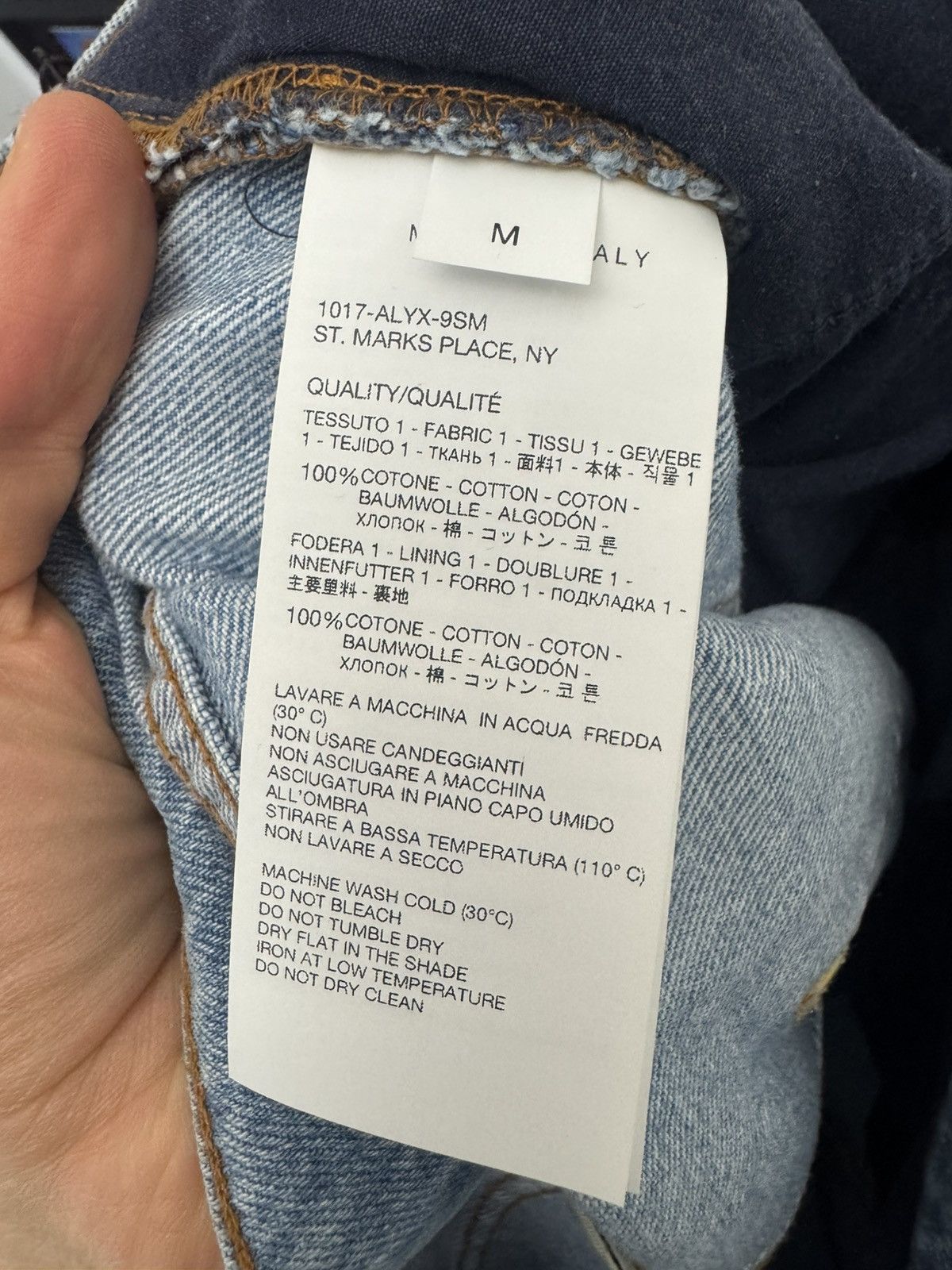 1017 ALYX 9SM Alyx Cargo Denim Pant Designer Jeans Luxury High End Rare Size US 32 / EU 48 - 6 Thumbnail