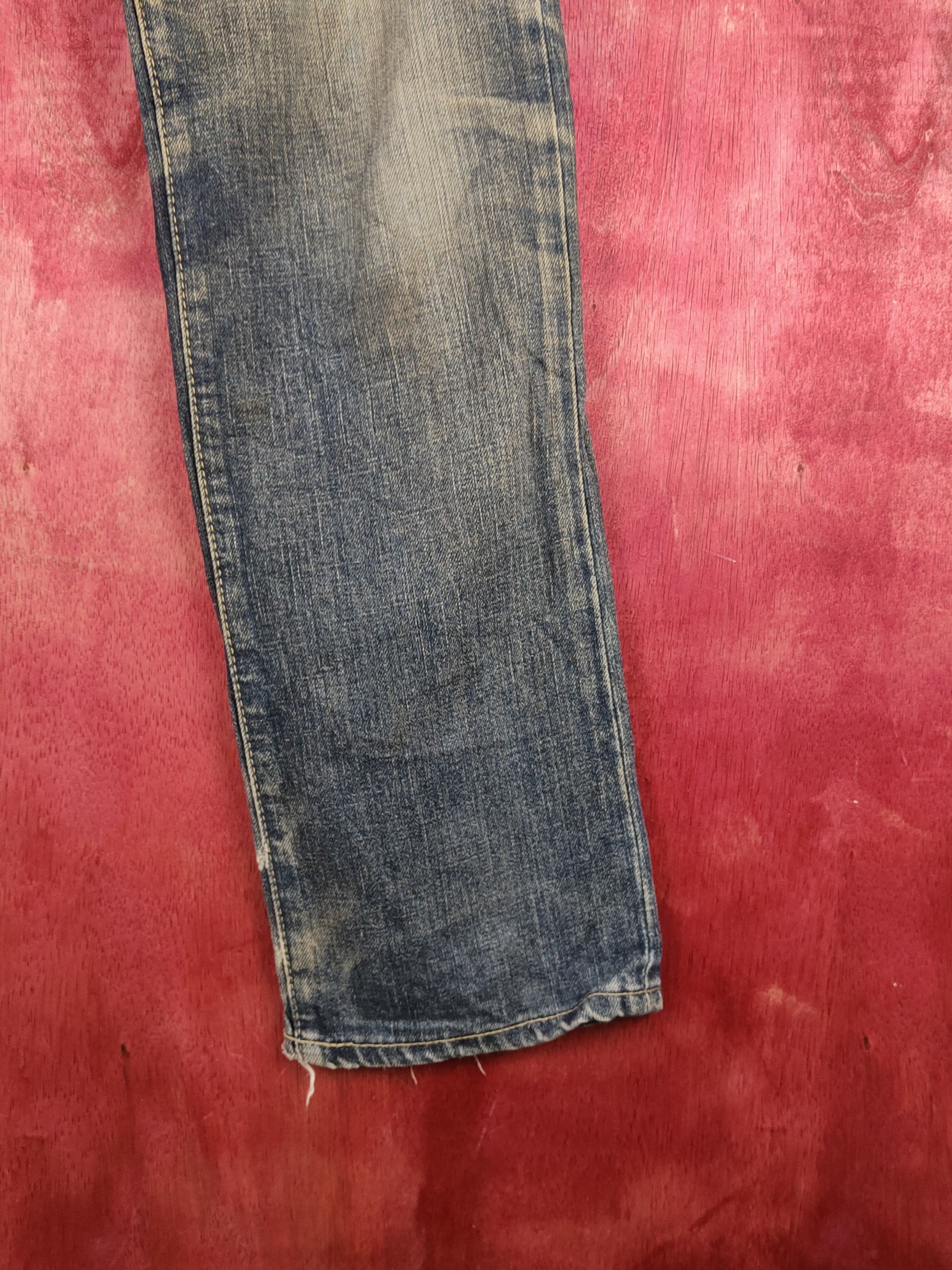Japanese Brand Open Arms Dark Blue Faded Distressed Ripped Jeans #S2219 Size 30" / US 8 / IT 44 - 6 Thumbnail