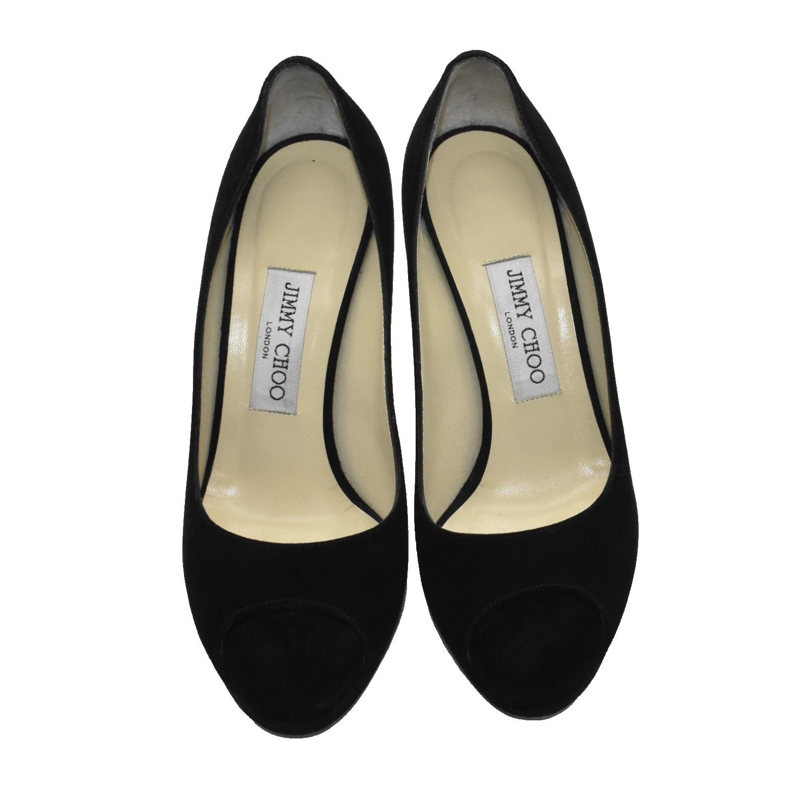 Jimmy Choo JIMMY CHOO Suede Peep Toe Stiletto Heels Pump Shoes Sz 38.5 Size US 8.5 / IT 38.5 - 3 Thumbnail