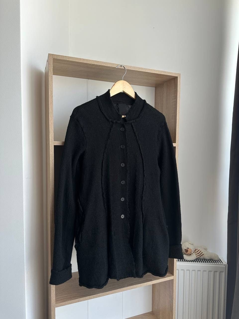 Rundholz × Vintage Vintage Rundholz Black Wool Cardigan Avant Garde Sweater Size US M / EU 48-50 / 2 - 1 Thumbnail