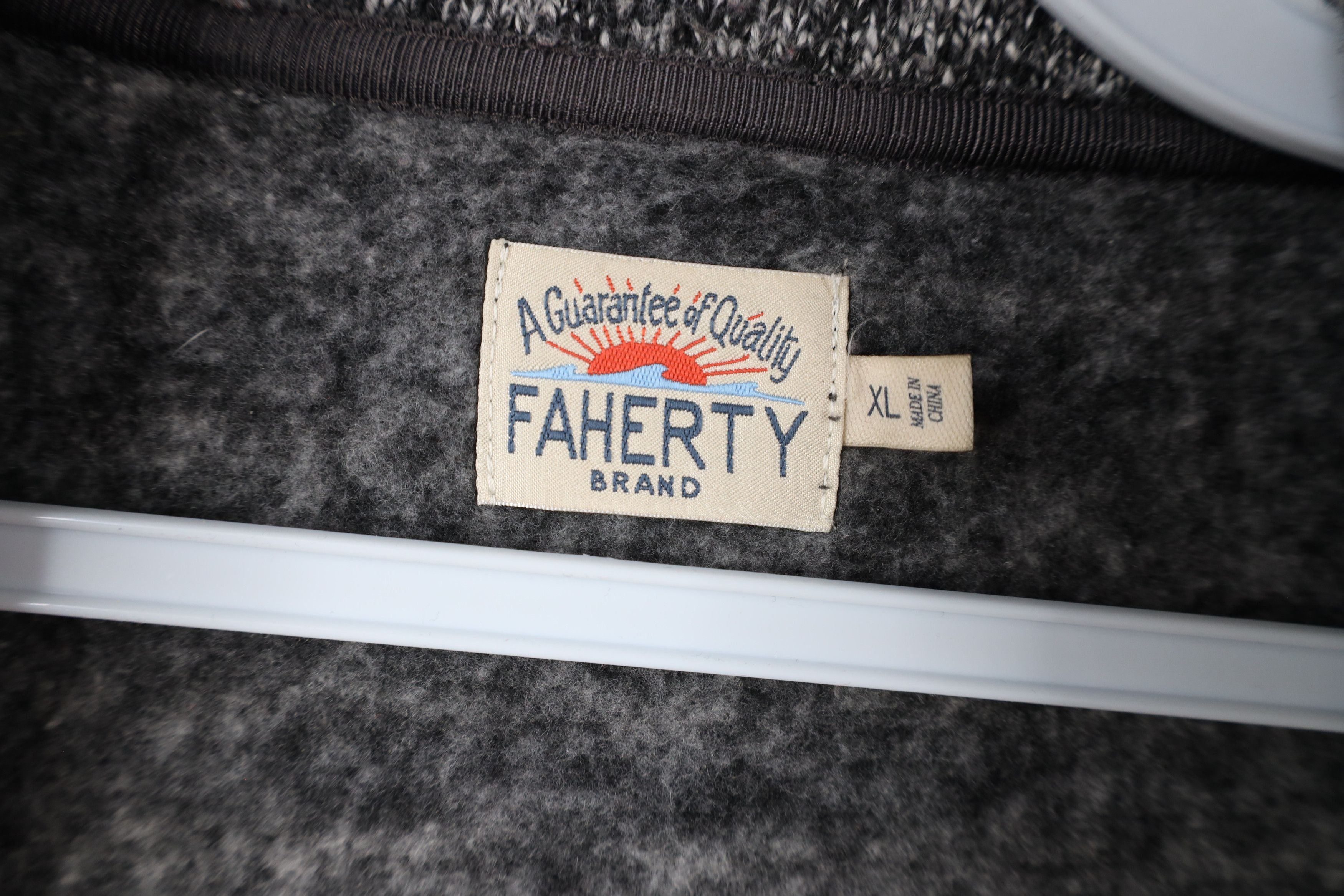 Faherty × Vintage Faherty Brand Fleece Knit 1/4 Zip Pullover Sweater Gray Size US XL / EU 56 / 4 - 9 Thumbnail