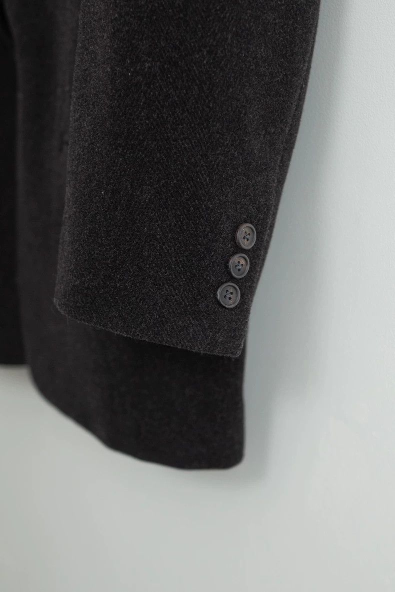 Yohji Yamamoto Yohji Yamamoto size m 80s Wide-shouldered one-button wool s Size 36R - 5 Thumbnail