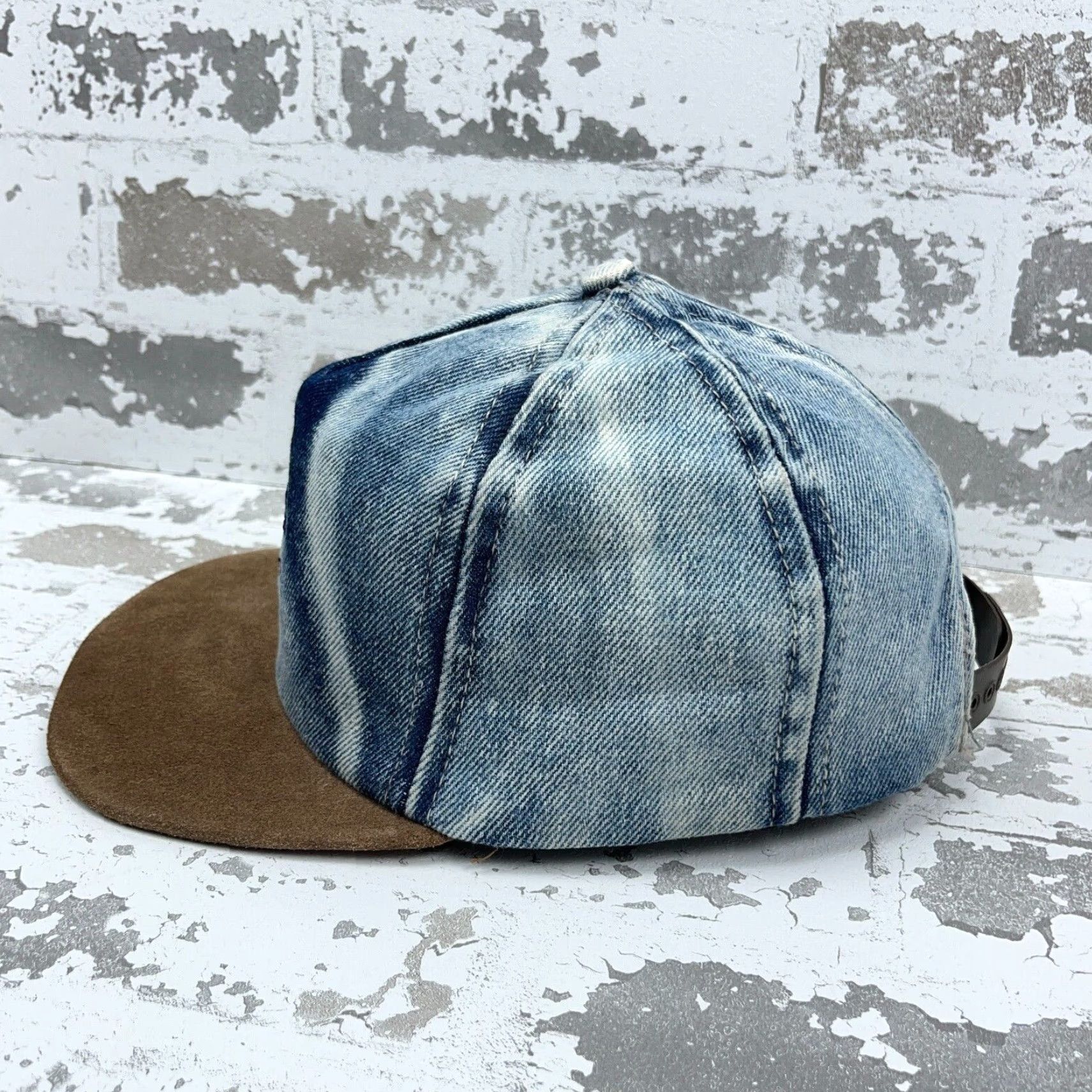 Vintage Vintage Adventure Bound Denim Snapback Hat Men One Size Blue 80s90s USA Classic Outdoor Size ONE SIZE - 4 Thumbnail