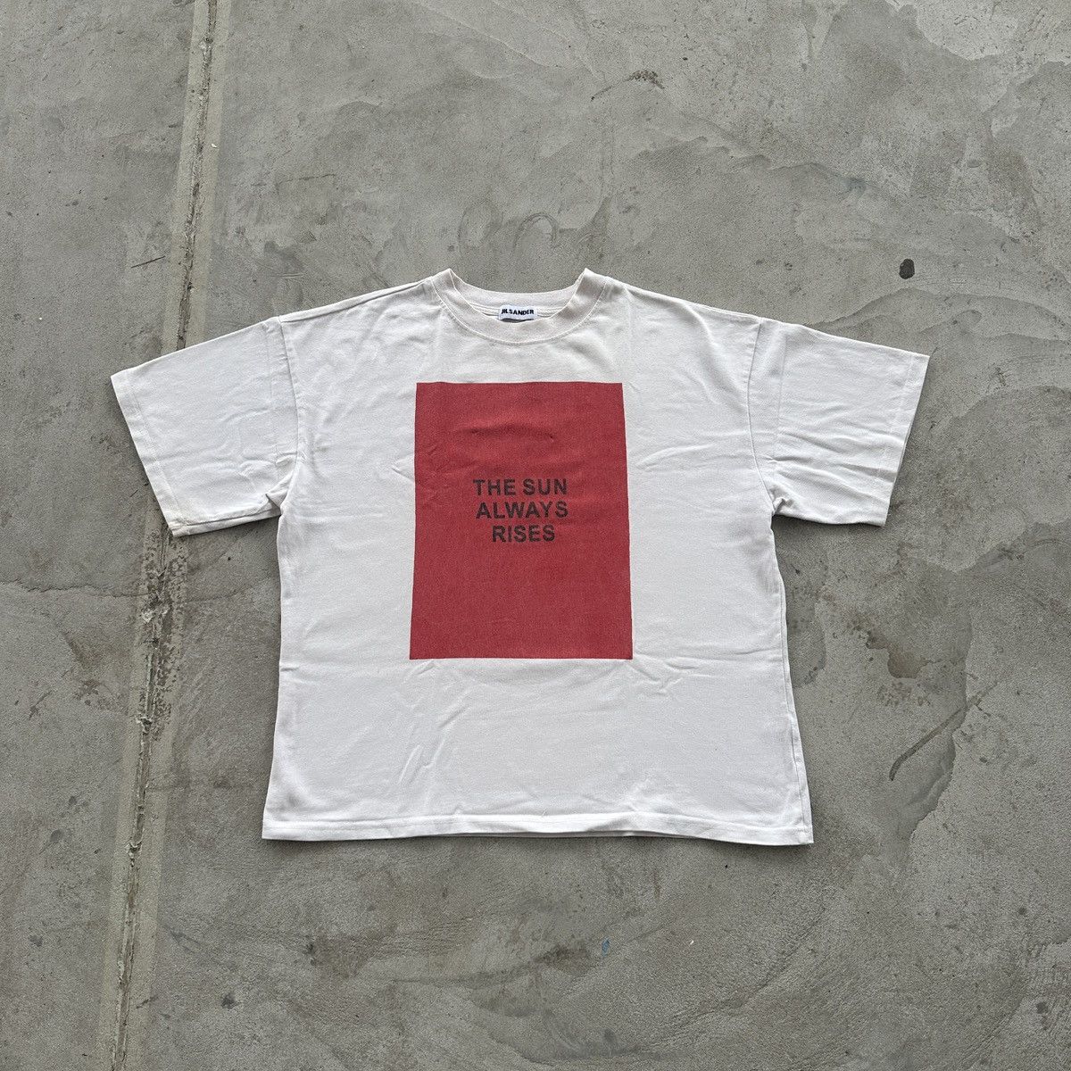 Jil Sander Jil Sander Oversized T-Shirt “The Sun Always Rise” White M Size US M / EU 48-50 / 2 - 1 Thumbnail