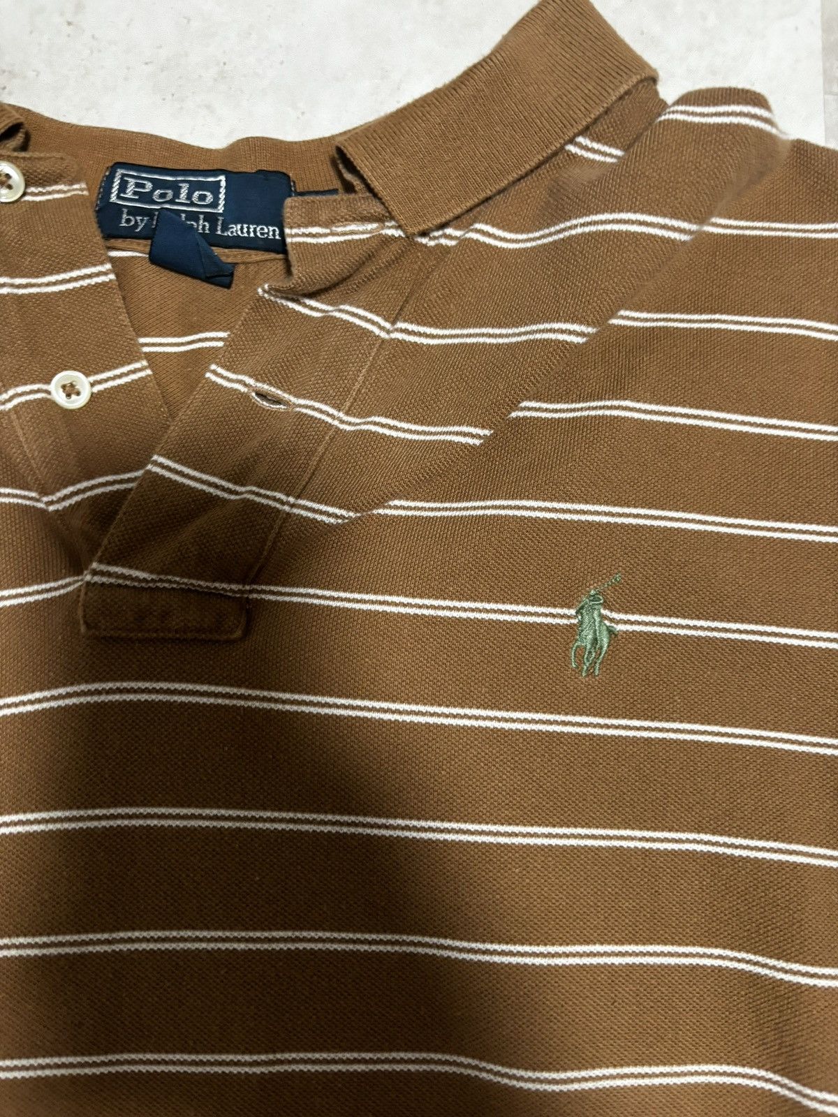Polo Ralph Lauren Brown Polo W/ Green Horse Size US XL / EU 56 / 4 - 2 Thumbnail