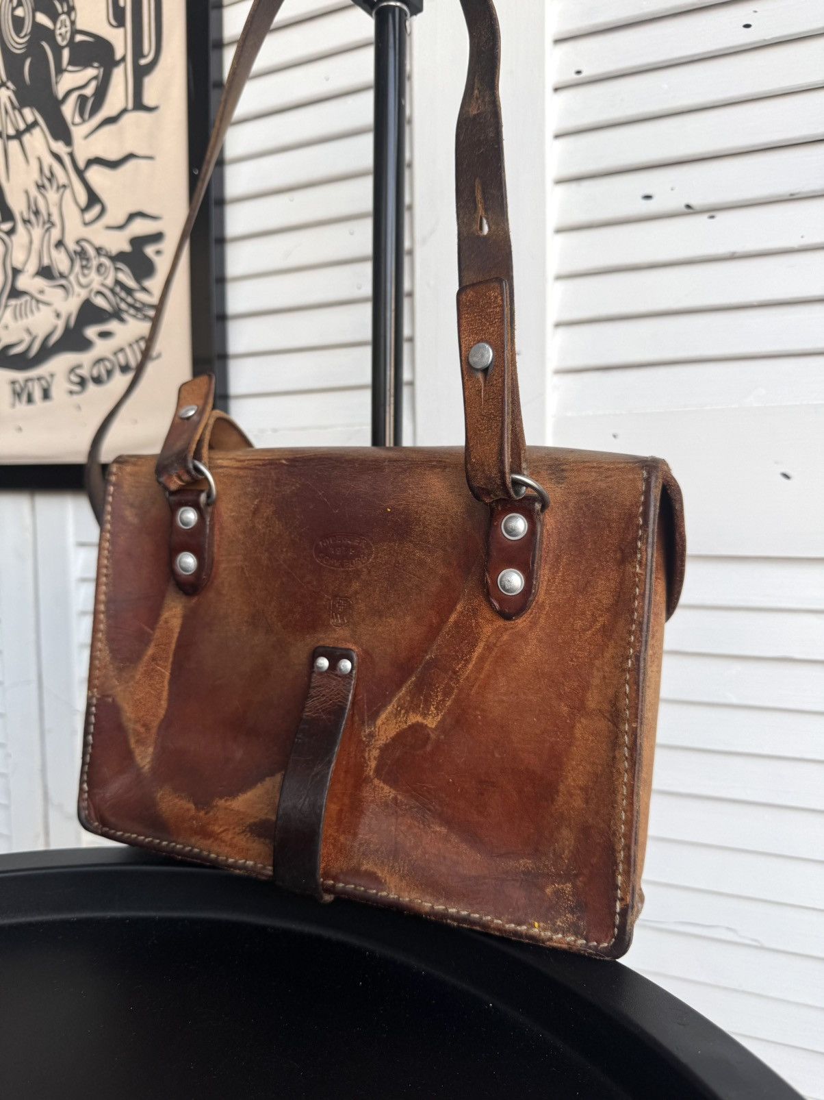 Vintage Vintage Swiss Army Leather Satchel Handcrafted Bag 1976 Size ONE SIZE - 11 Thumbnail