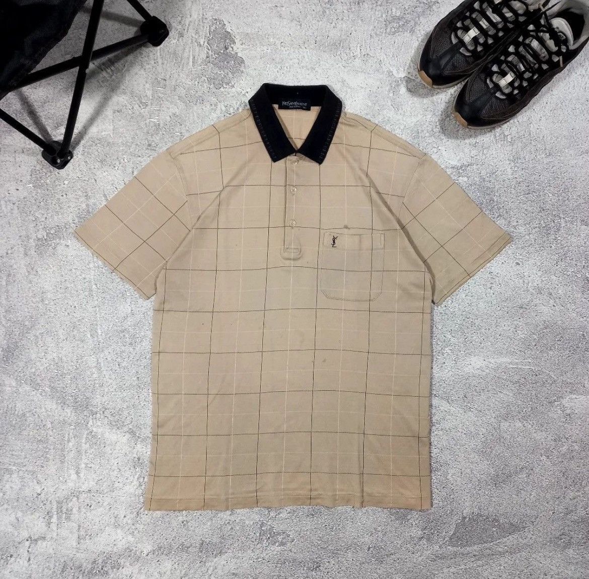 Vintage × Yves Saint Laurent Vintage YSL Polo Shirt Summer YSL T-shirt YSL Shirt Size US L / EU 52-54 / 3 - 2 Thumbnail