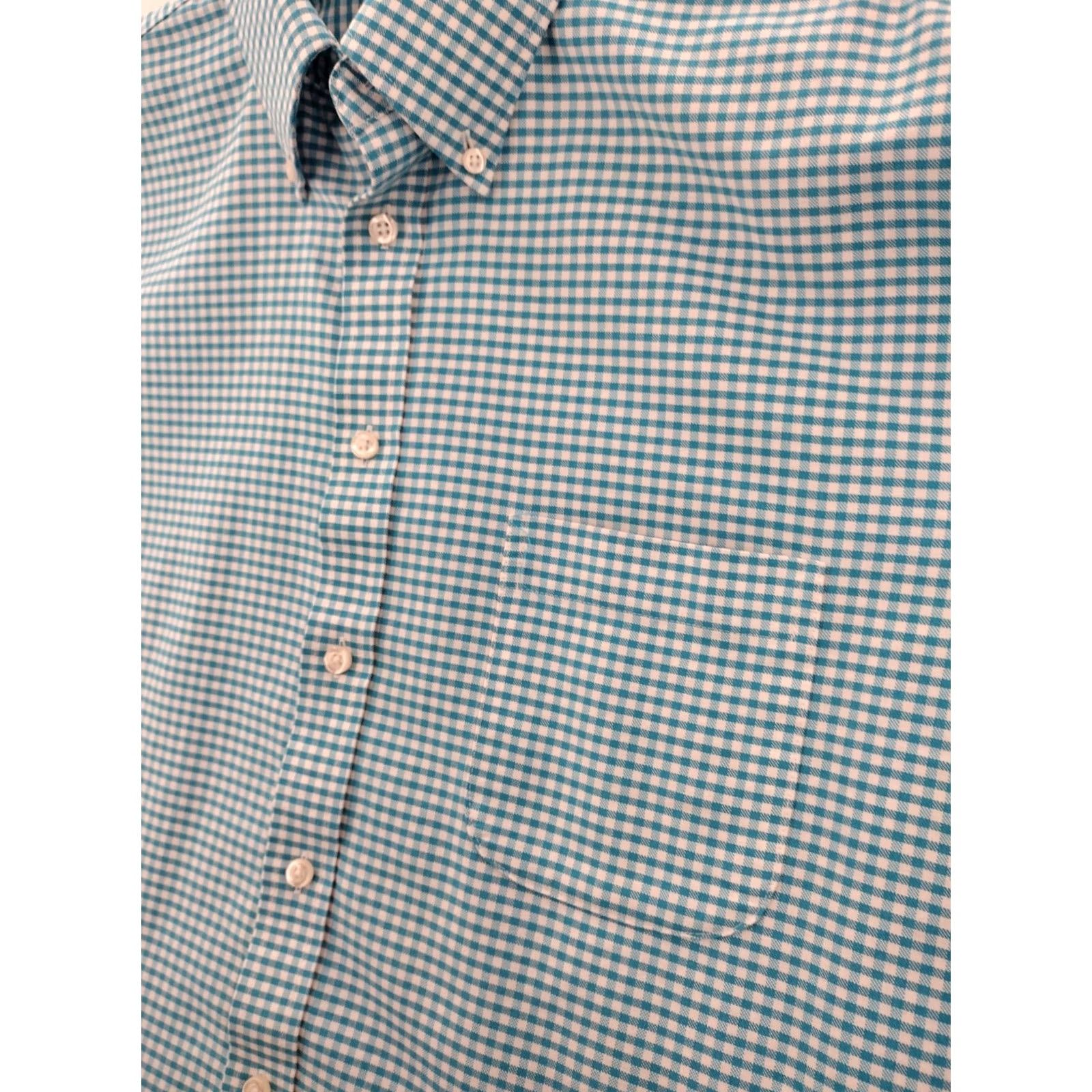Stafford Stafford Shirt Mens XL Blue Check Lightweight Cotton Dress Shirt Size US XL / EU 56 / 4 - 3 Thumbnail