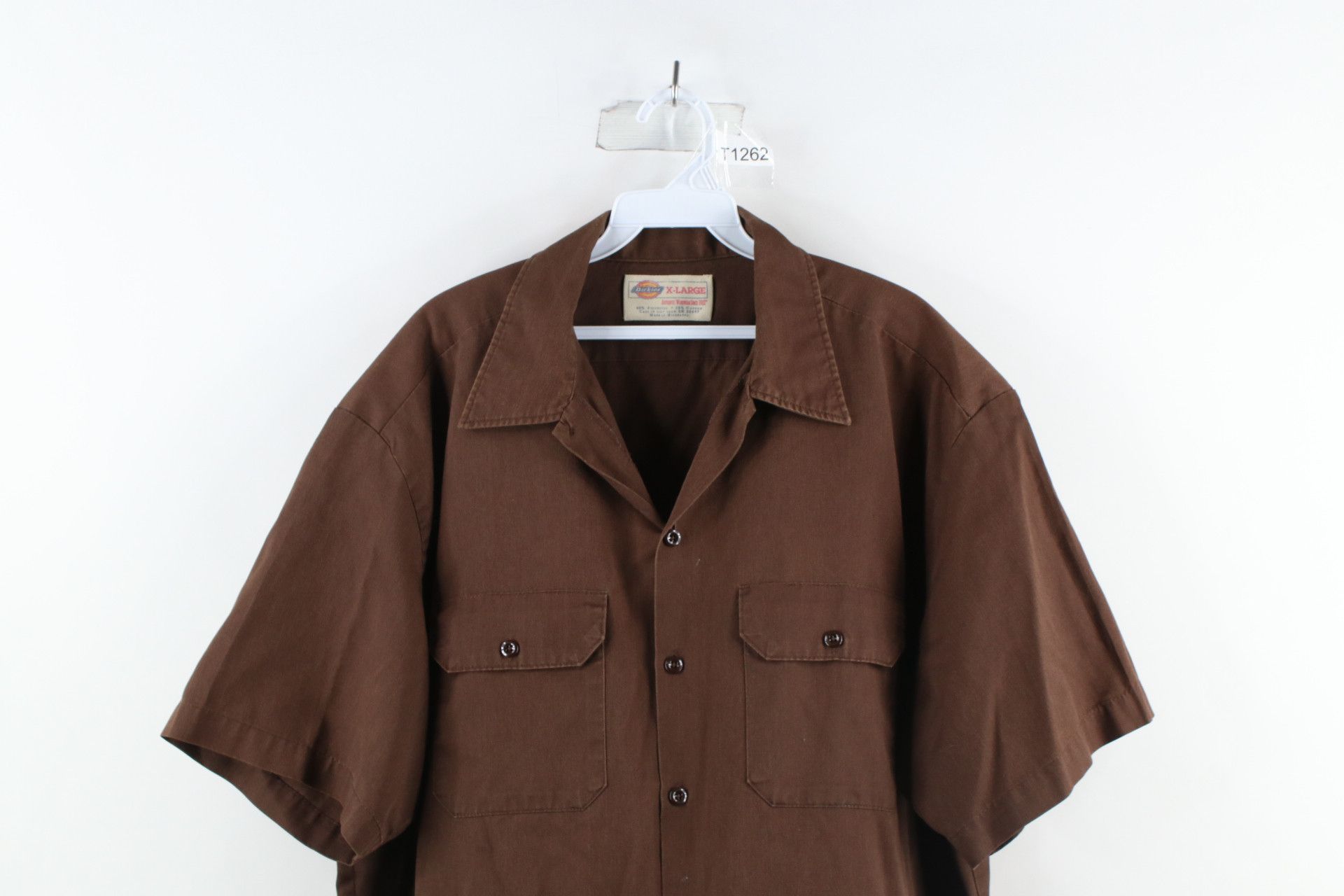 Dickies × Vintage Vintage Dickies Out Short Sleeve Work Mechanic Shirt Brown Size ONE SIZE - 2 Thumbnail