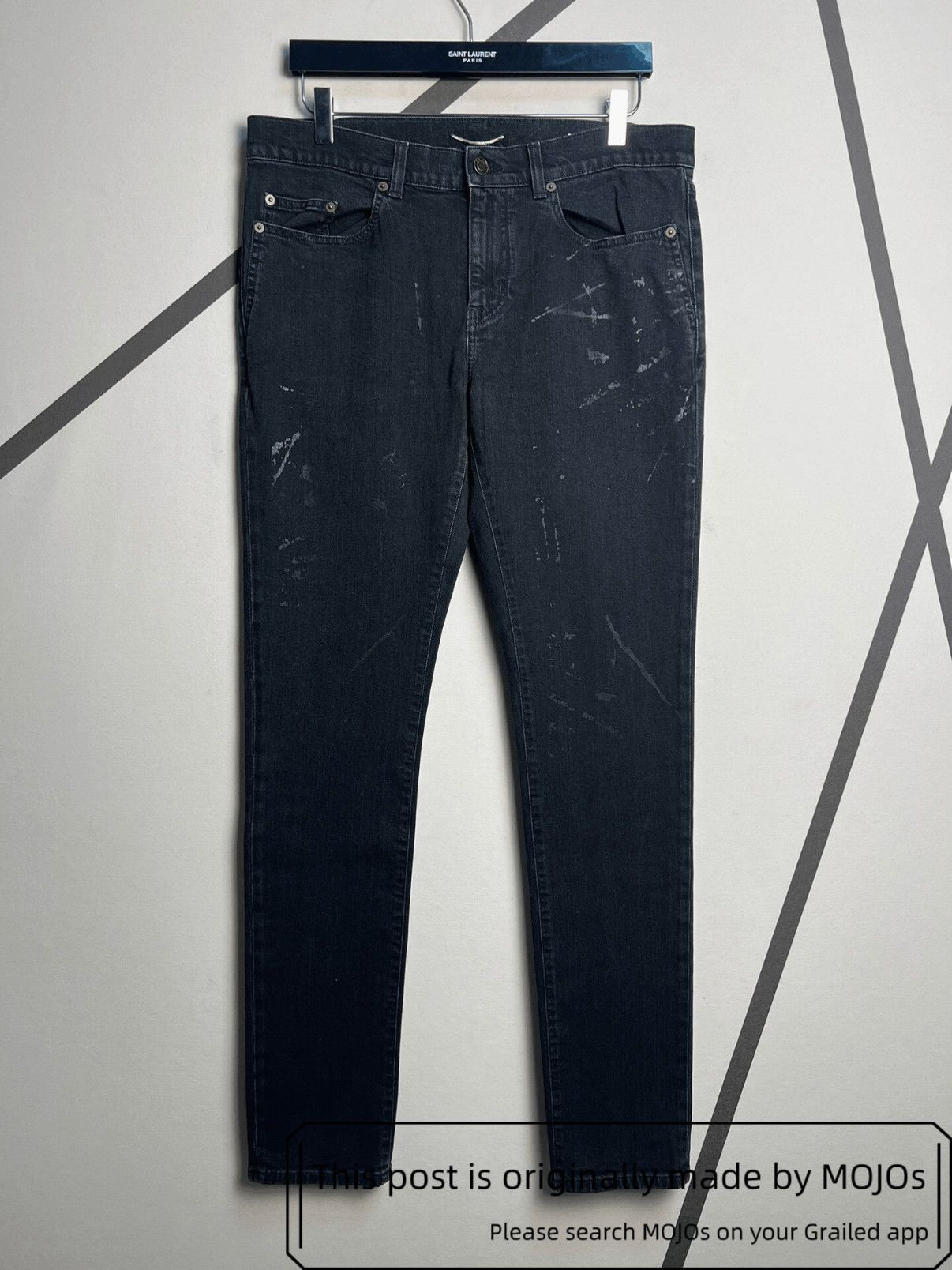 Saint Laurent Paris Sz 32 Saint Laurent Paris 17AW Wax Splash Denim mojos2302 Size US 32 / EU 48 - 1 Thumbnail