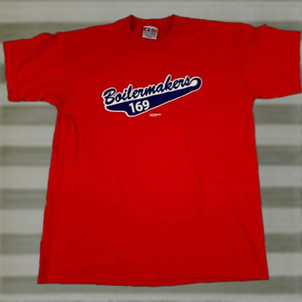 Vintage VINTAGE Boilermakers Local 169 Detroit 1988 XL Bayside T-Shirt USA Red Men Shirt Size US XL / EU 56 / 4 - 1 Thumbnail