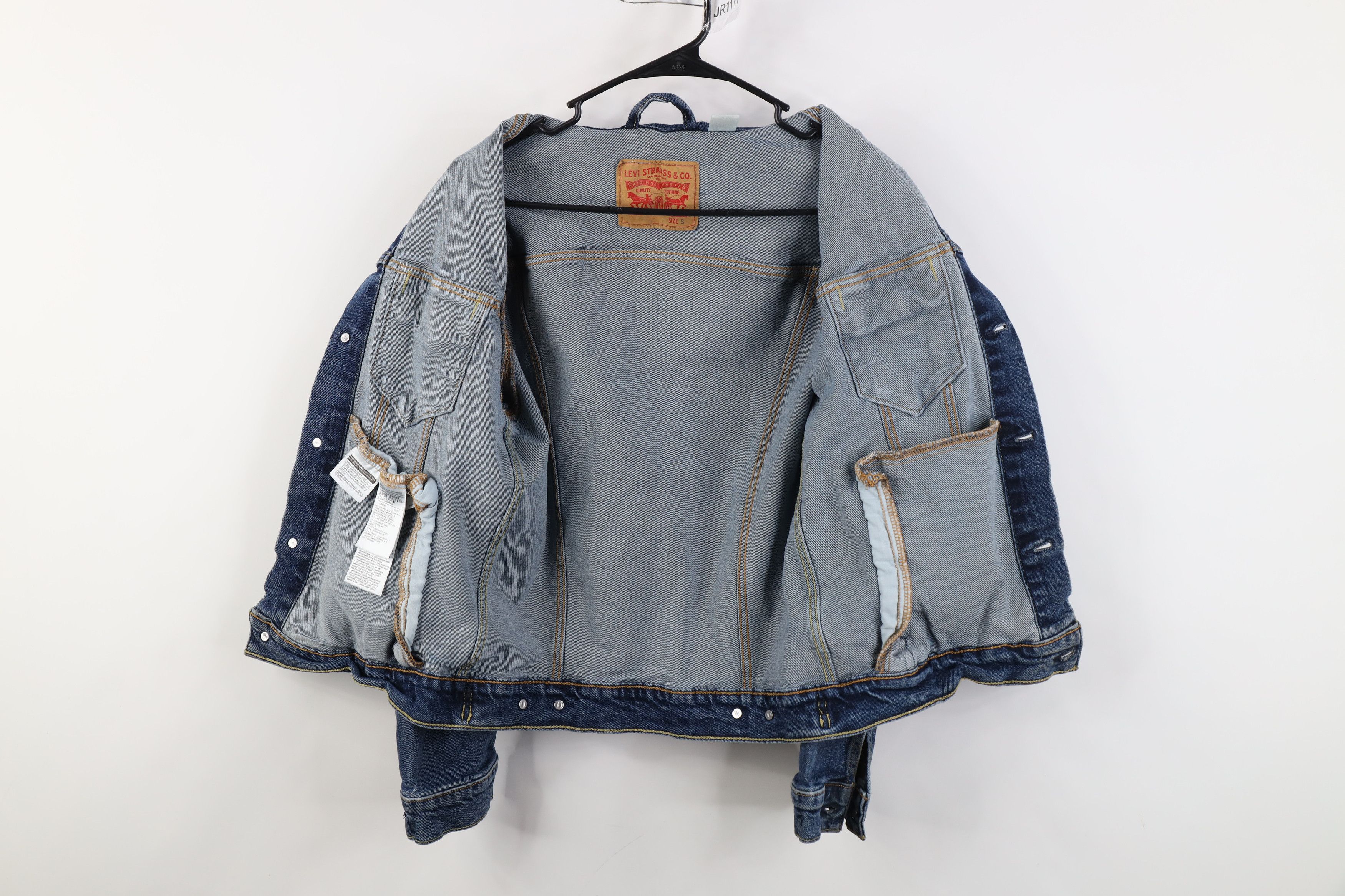 Levi's Vintage Y2K Levis Stretch Denim Jean Trucker Jacket Blue Size US S / EU 44-46 / 1 - 10 Thumbnail