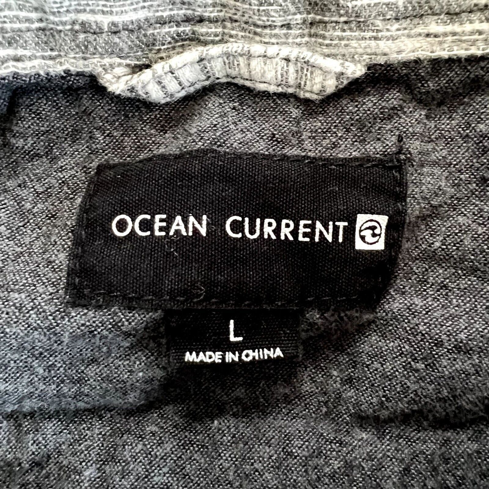 Ocean Current Ocean Current Marled Gray Button Down Shirt Size US L / EU 52-54 / 3 - 4 Thumbnail