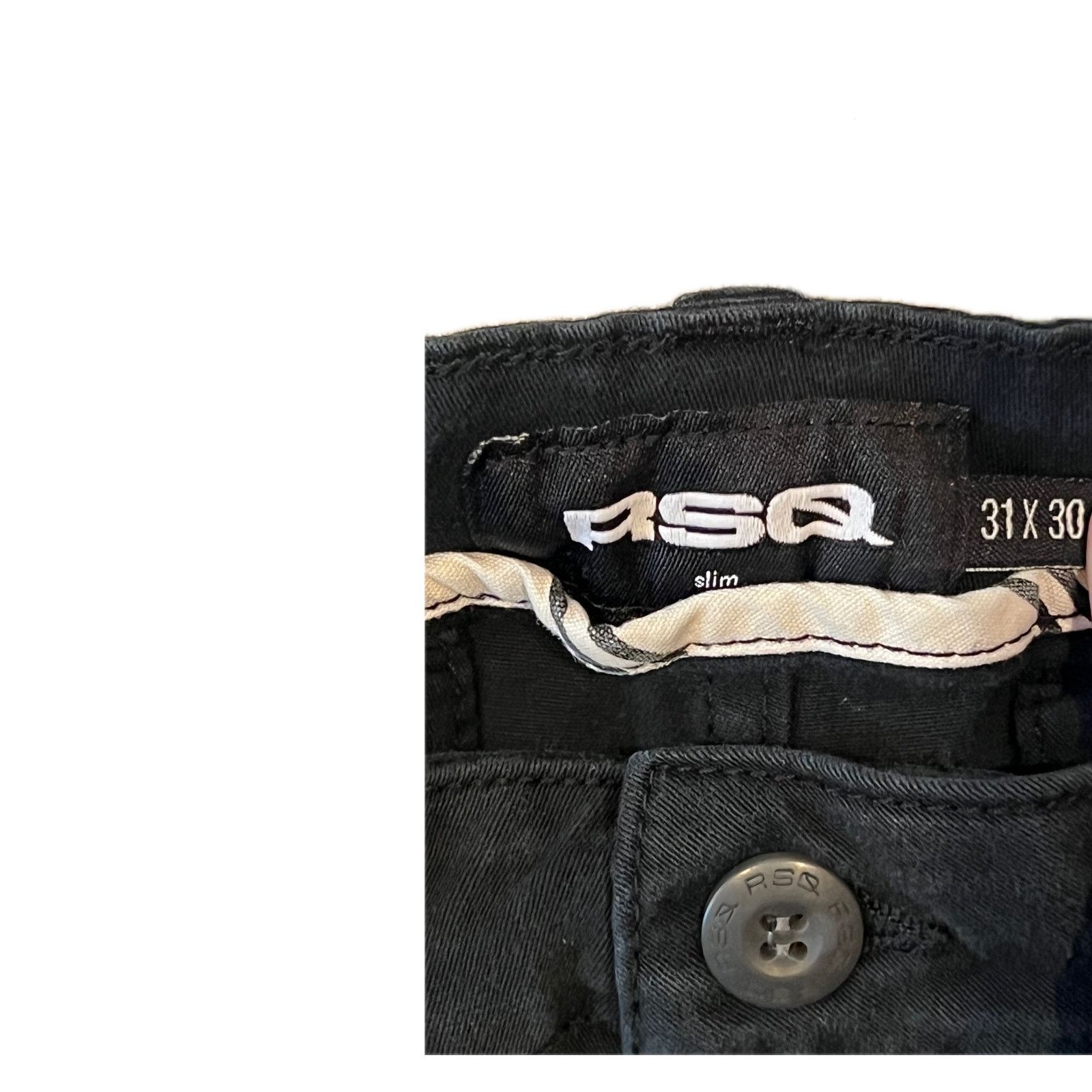 Rsq RSQ Slim Black Jeans Mens 31x30 Size US 31 - 3 Thumbnail