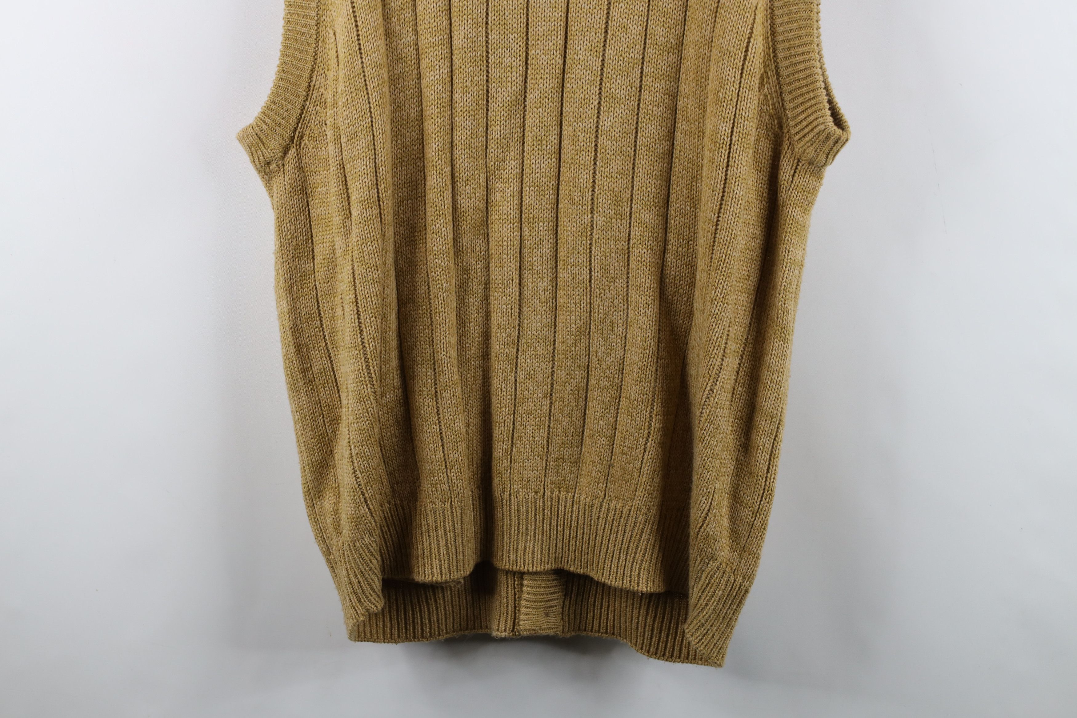 Vintage Vintage 90s Streetwear Cable Knit Cardigan Sweater Vest Size US XL / EU 56 / 4 - 9 Thumbnail