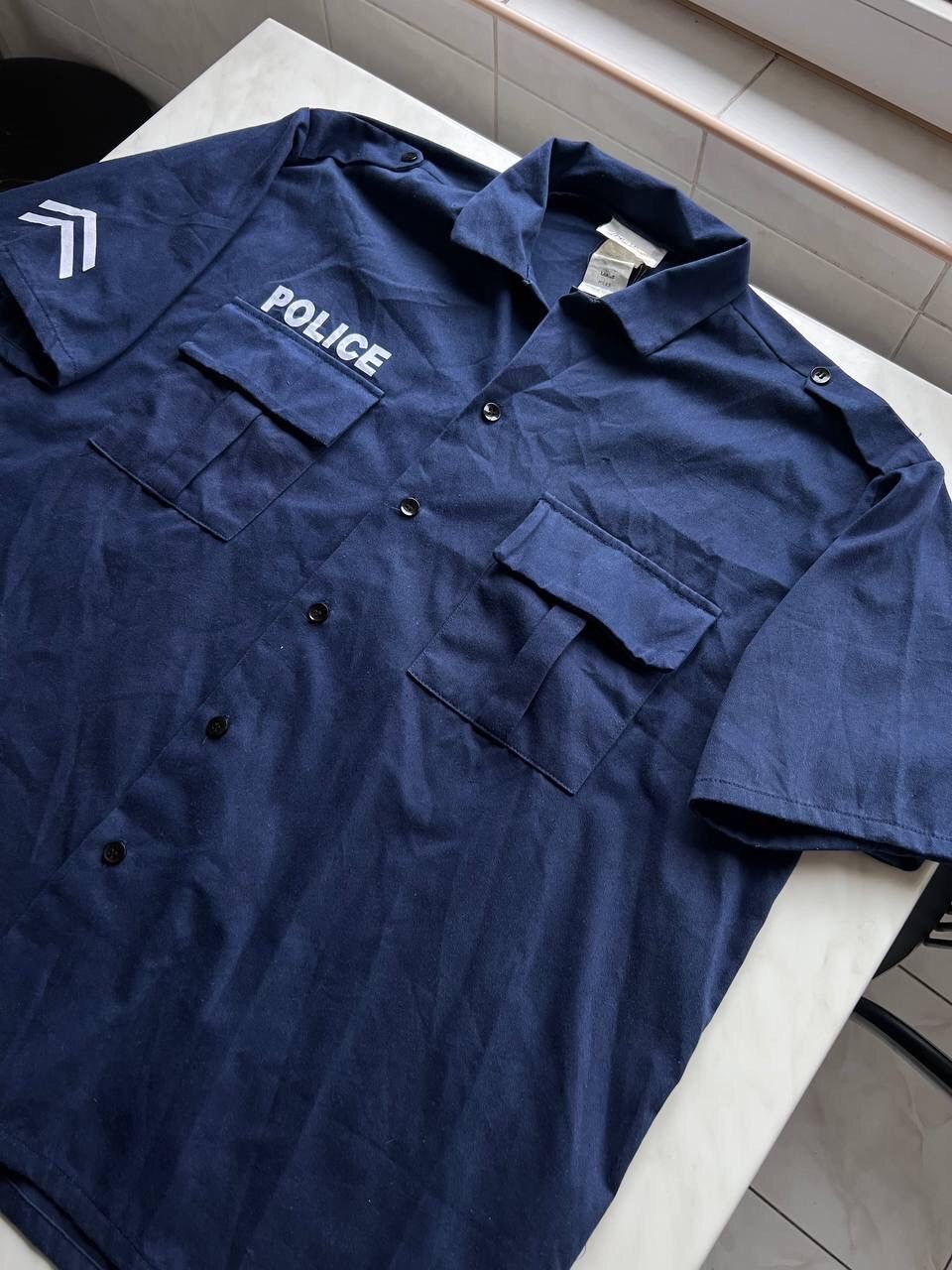 Other Vintage Polizei Button Up Shirt 90s Police Navy California Size US L / EU 52-54 / 3 - 9 Thumbnail