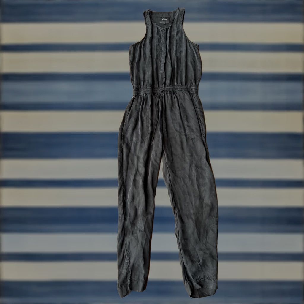 Rails Rails Sleeveless Drawstring Jumpsuit Overalls Women’s XS Black Size 26" / US 2 / IT 38 - 1 Thumbnail