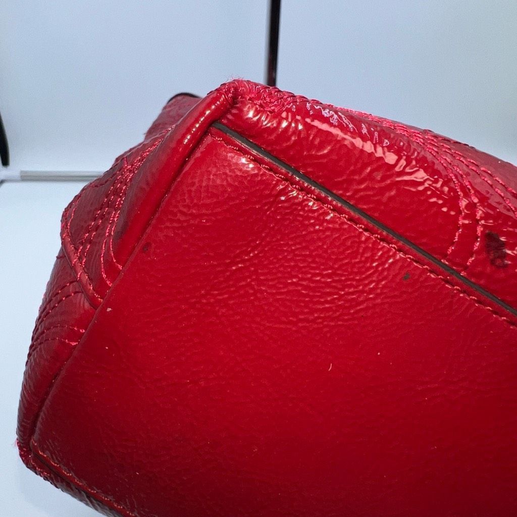 Coach Coach Vintage Red Patent Leather Signature Shoulder Bag (see photos and description) Size ONE SIZE - 8 Thumbnail
